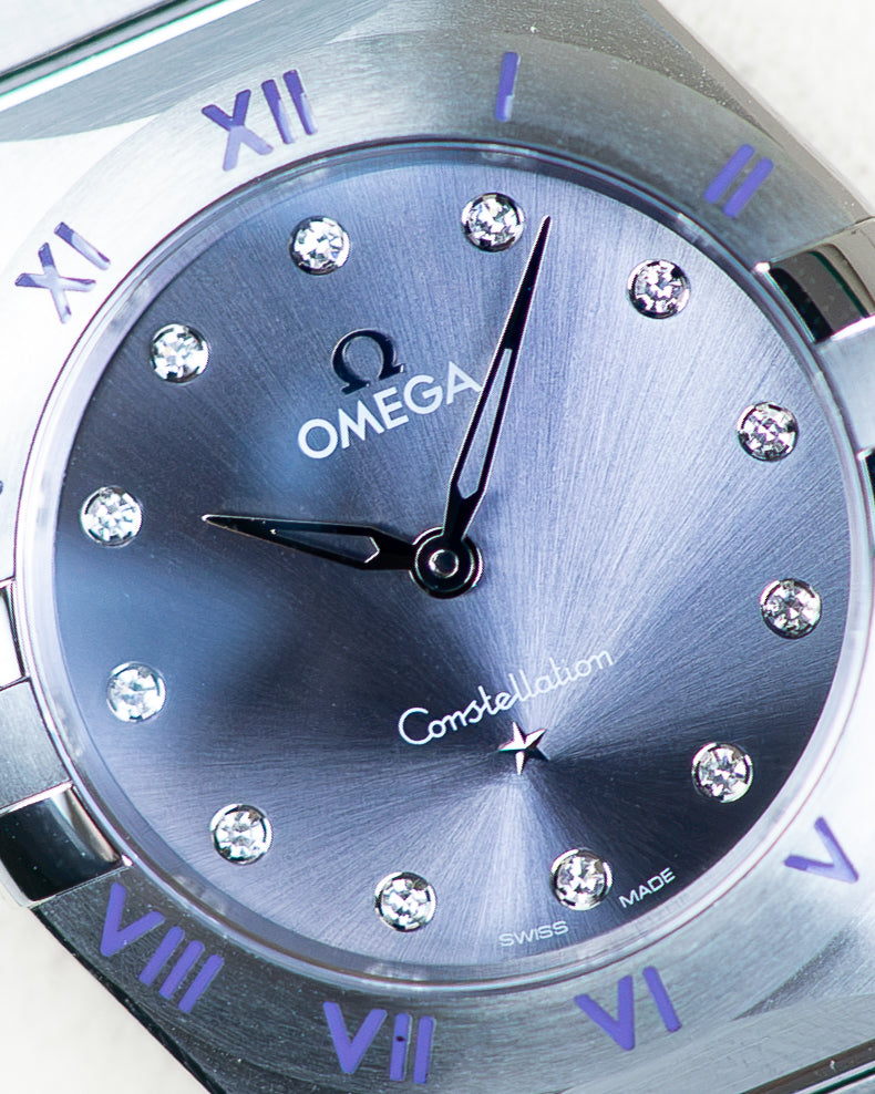 Omega Ladies Constellation Purple Diamond Dial
