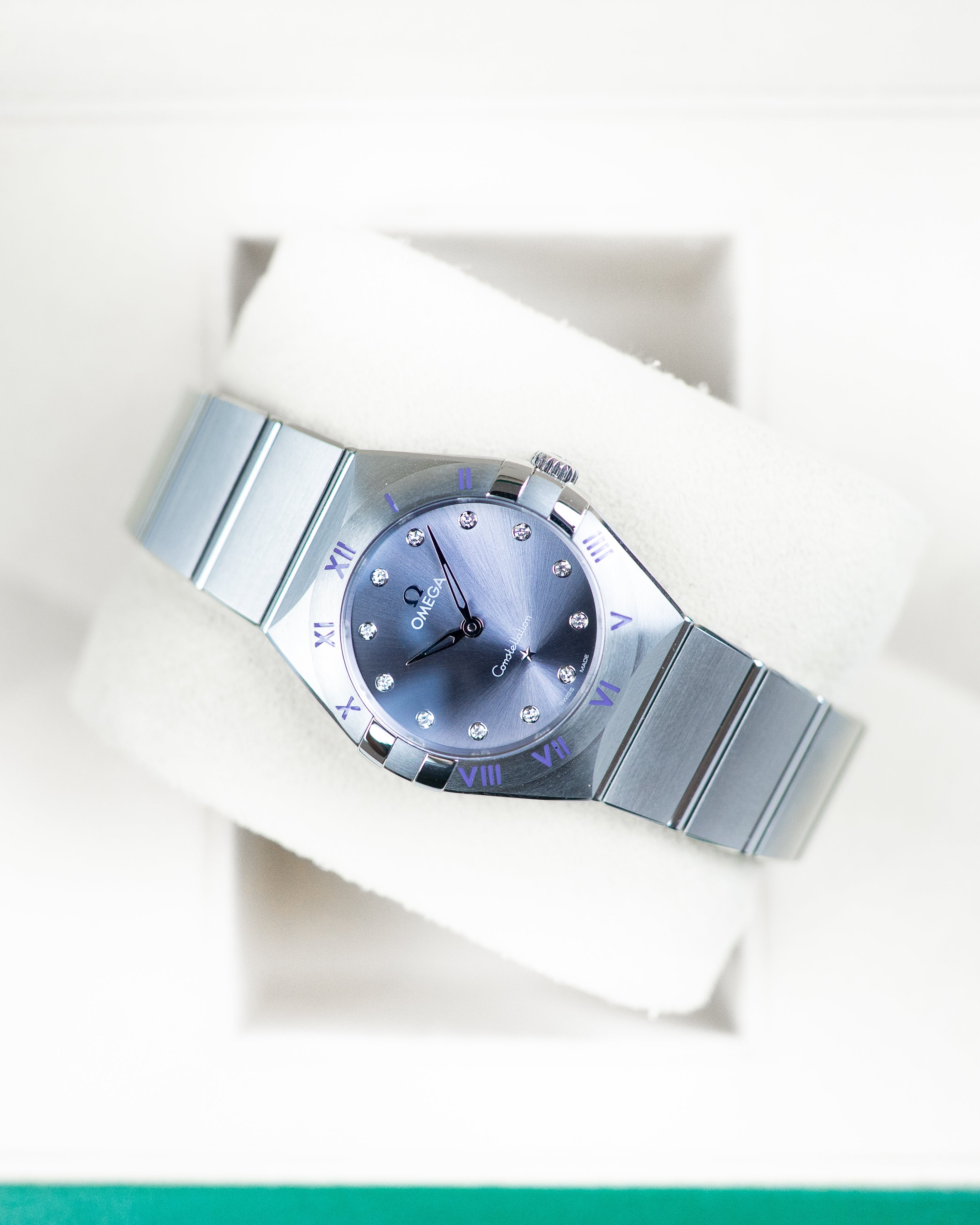 Omega Ladies Constellation Purple Diamond Dial