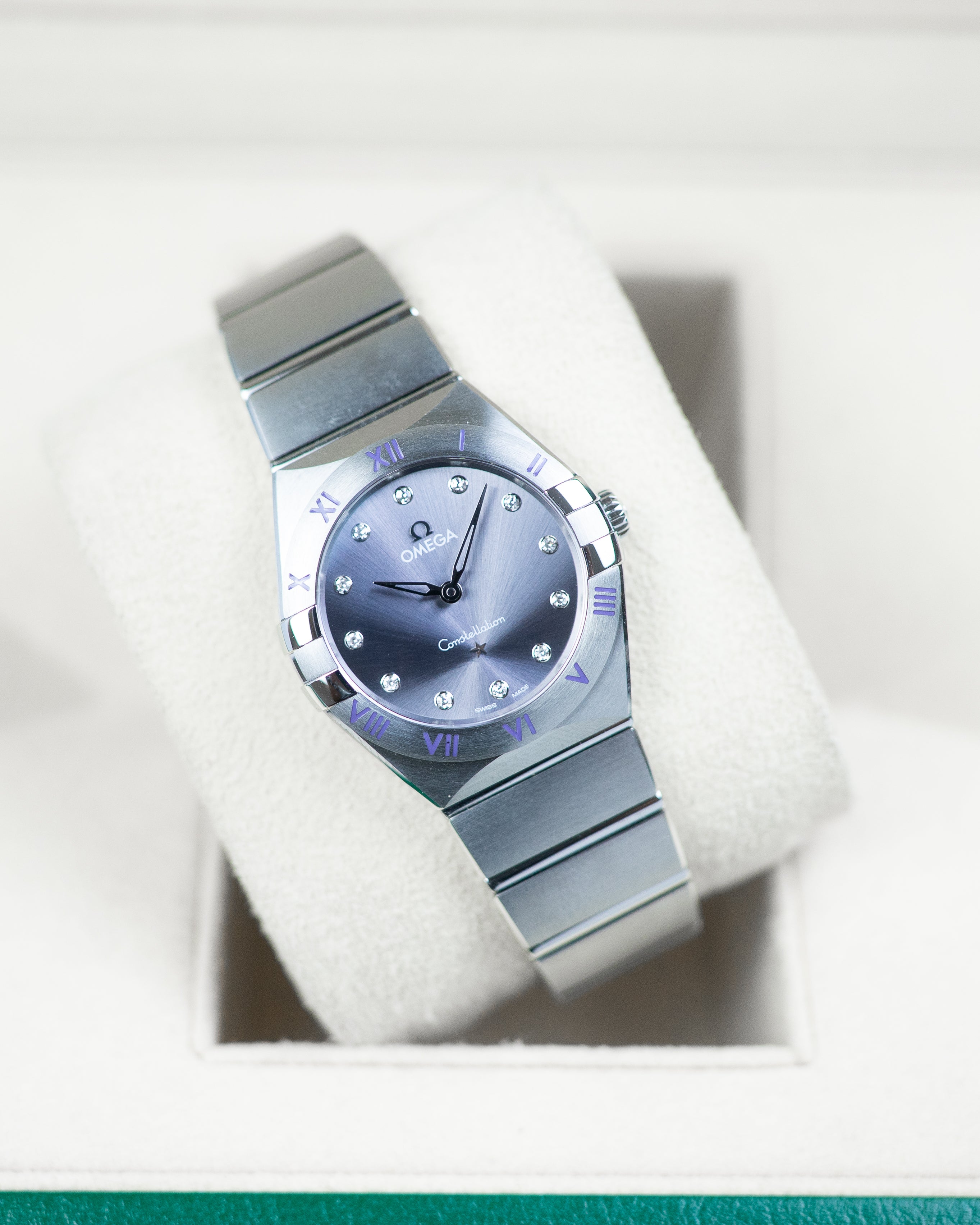 Omega Ladies Constellation Purple Diamond Dial