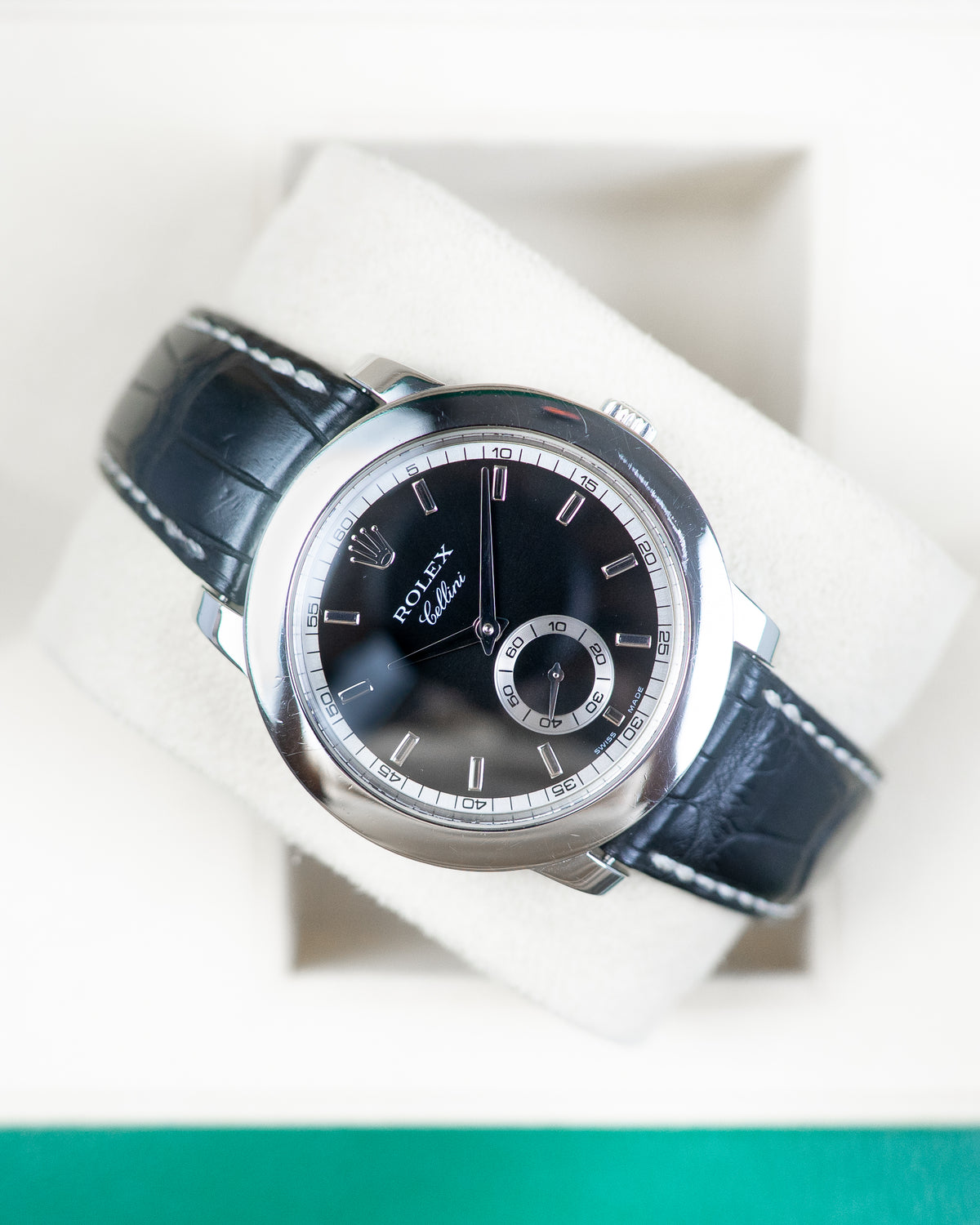 Rolex Cellini 950Pt Platinum Black Dial