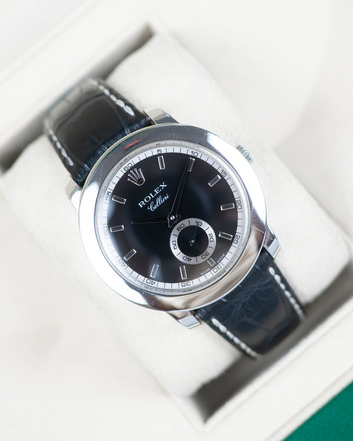 Rolex Cellini 950Pt Platinum Black Dial