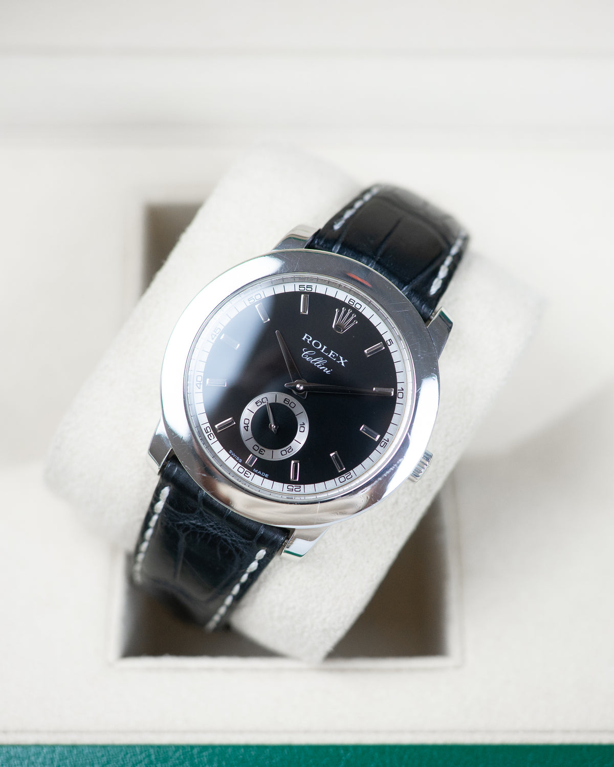 Rolex Cellini 950Pt Platinum Black Dial