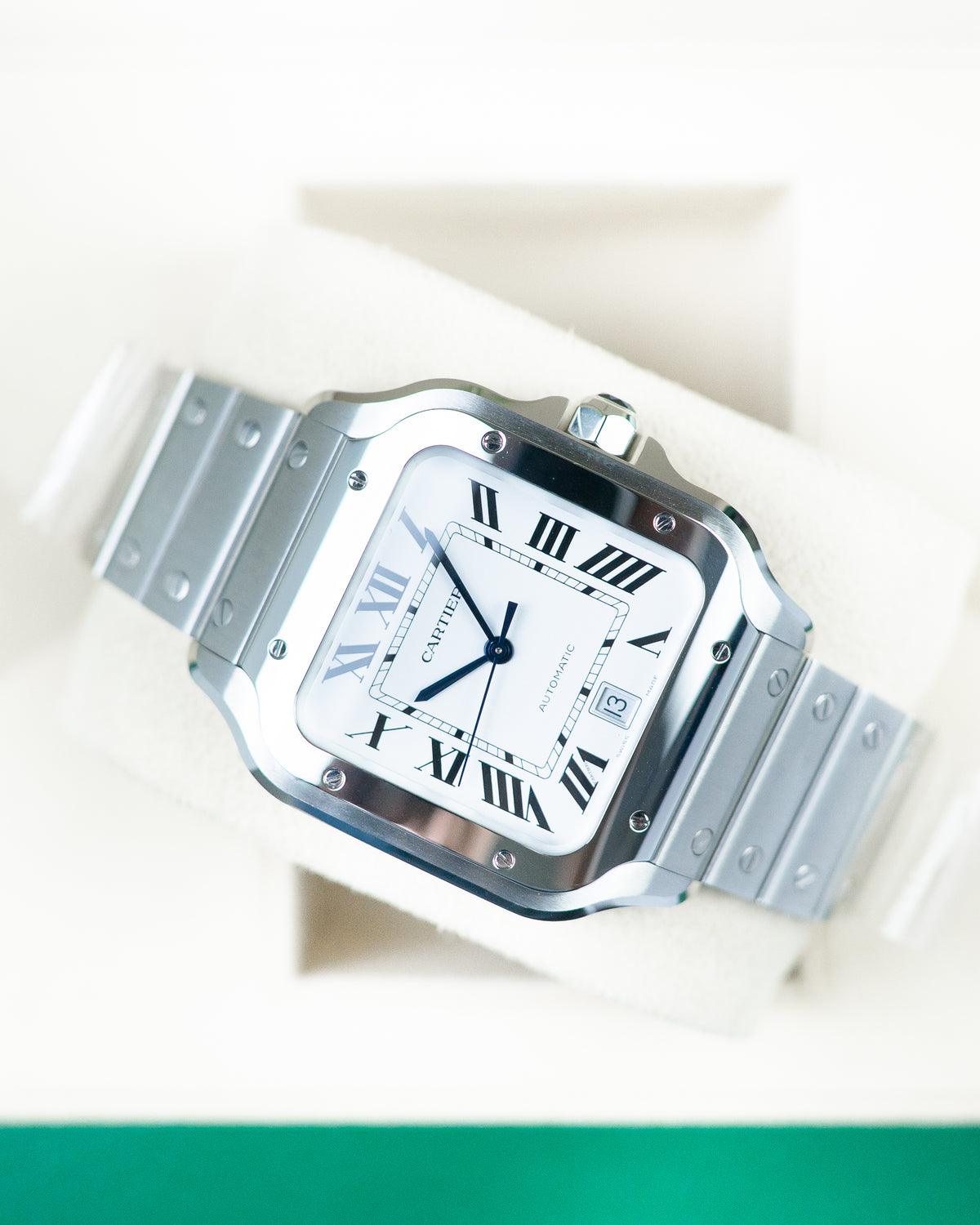 Cartier Santos Large White Dial