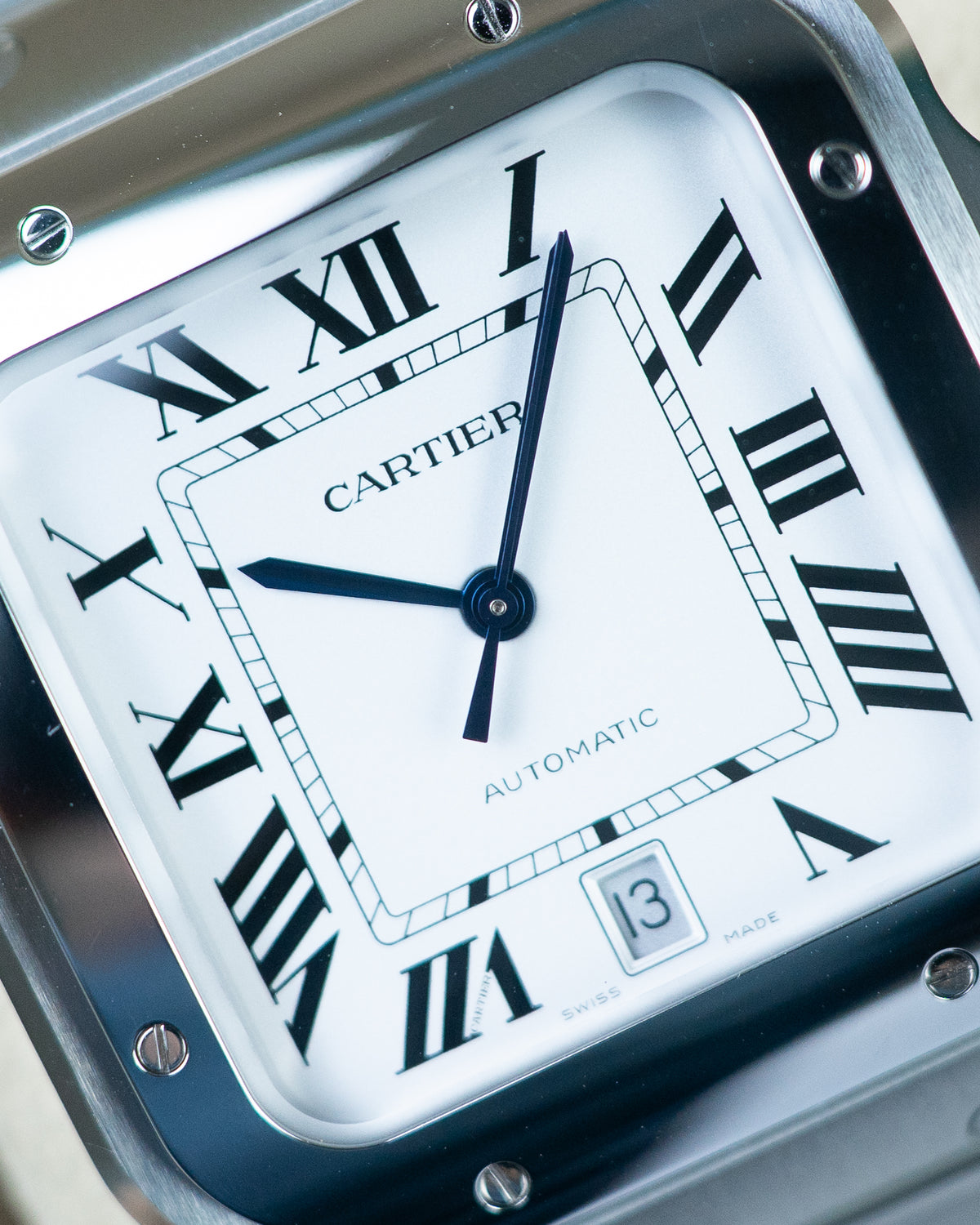 Cartier Santos Large White Dial