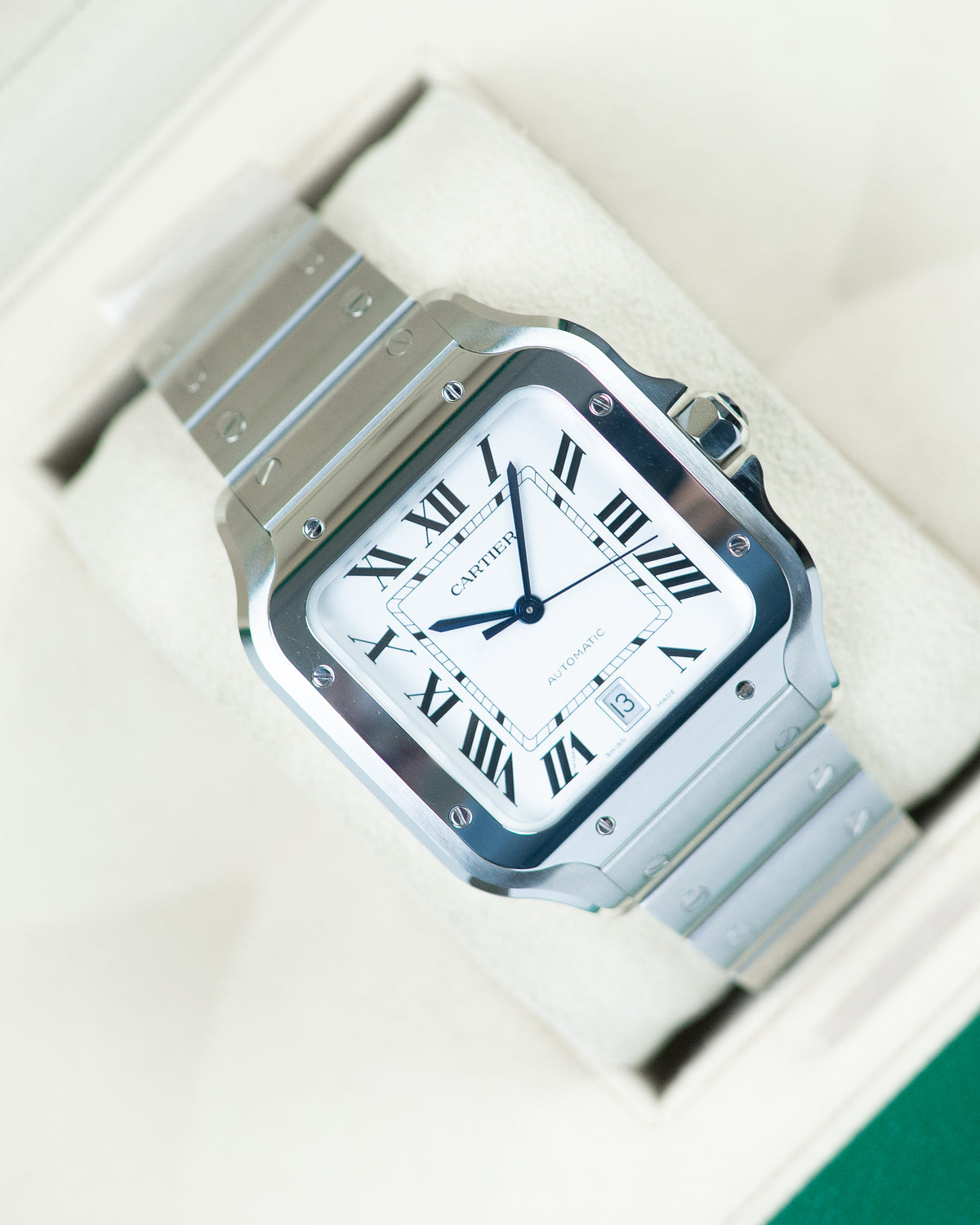 Cartier Santos Large White Dial