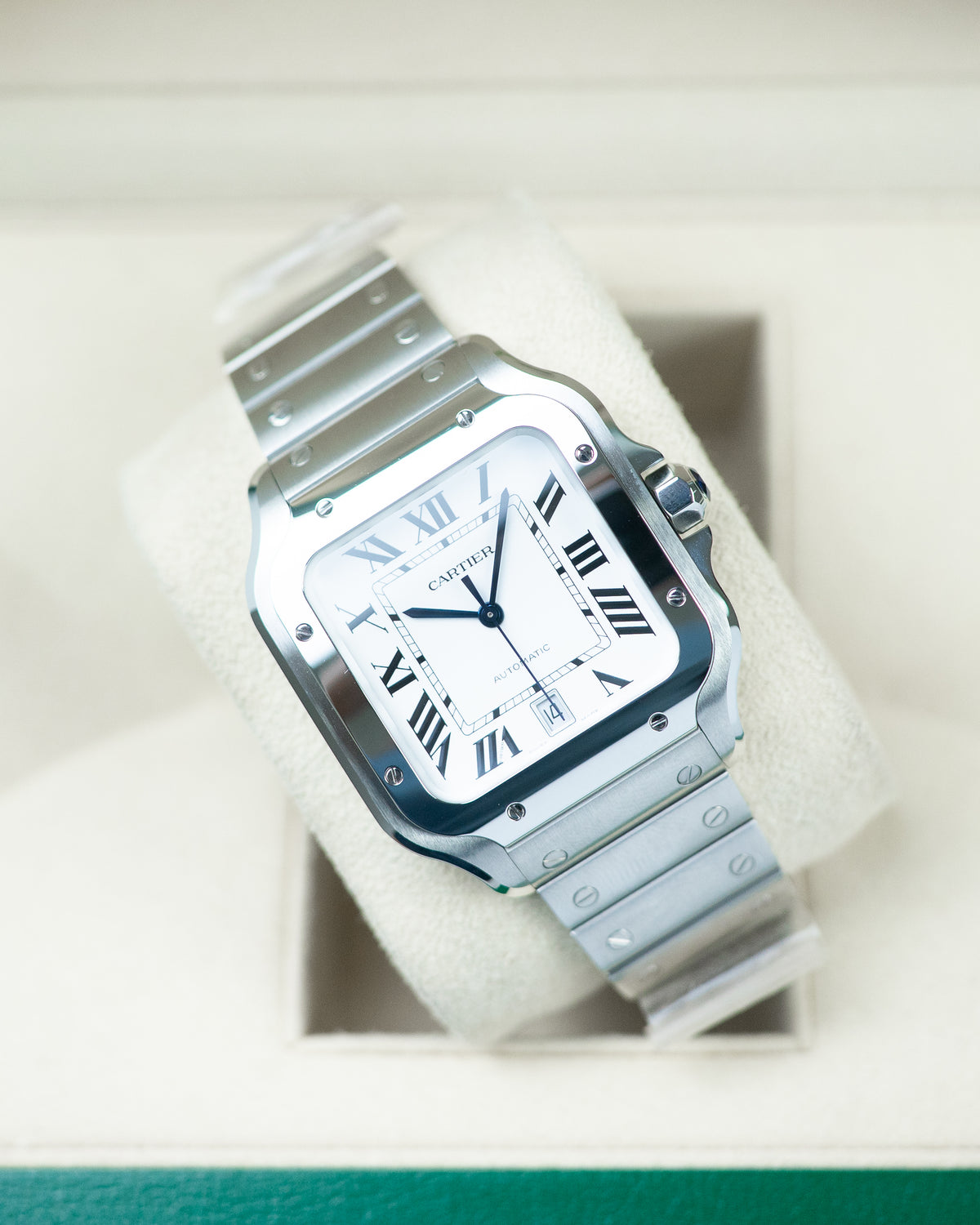 Cartier Santos Large White Dial