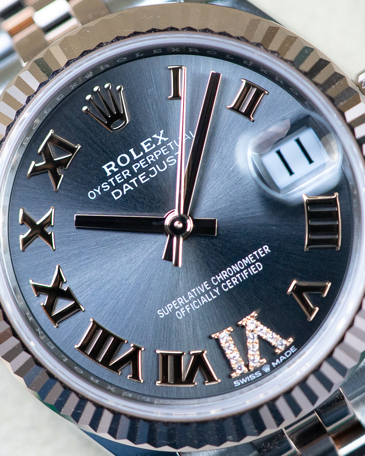Rolex Ladies Datejust 31 Two Tone Rose Gold Grey Dial