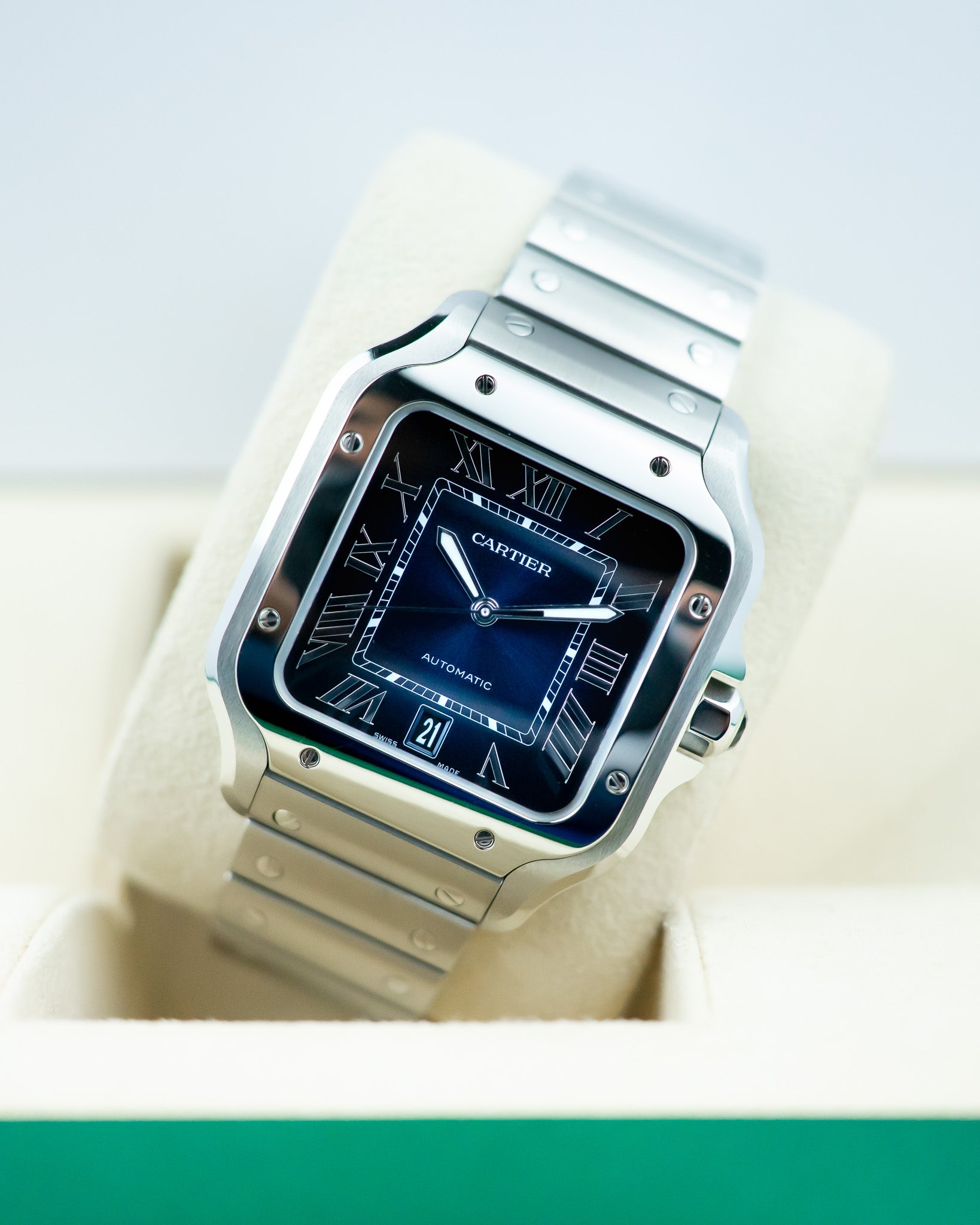 Cartier Santos Large Blue Dial