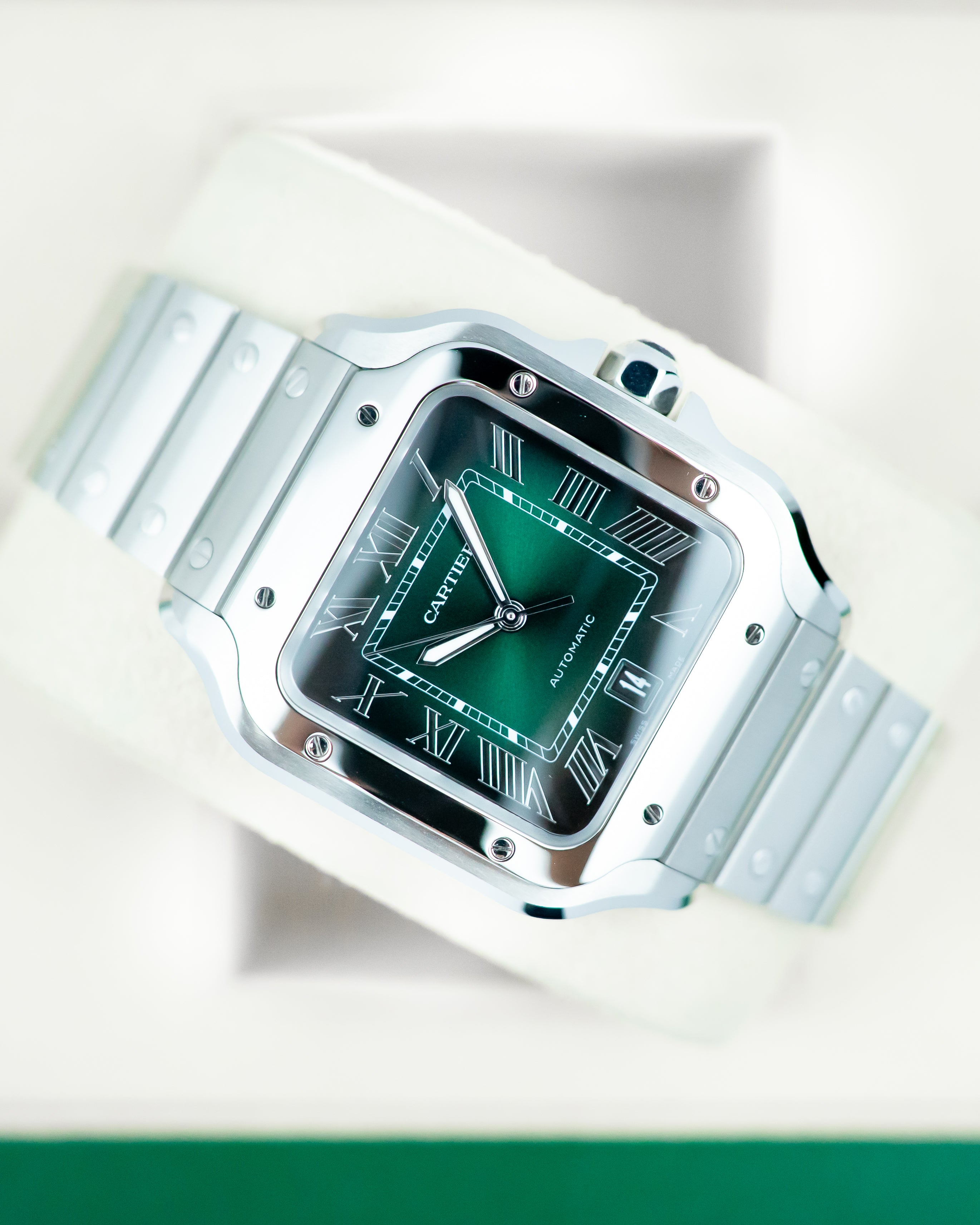 Cartier Santos Large Green Dial