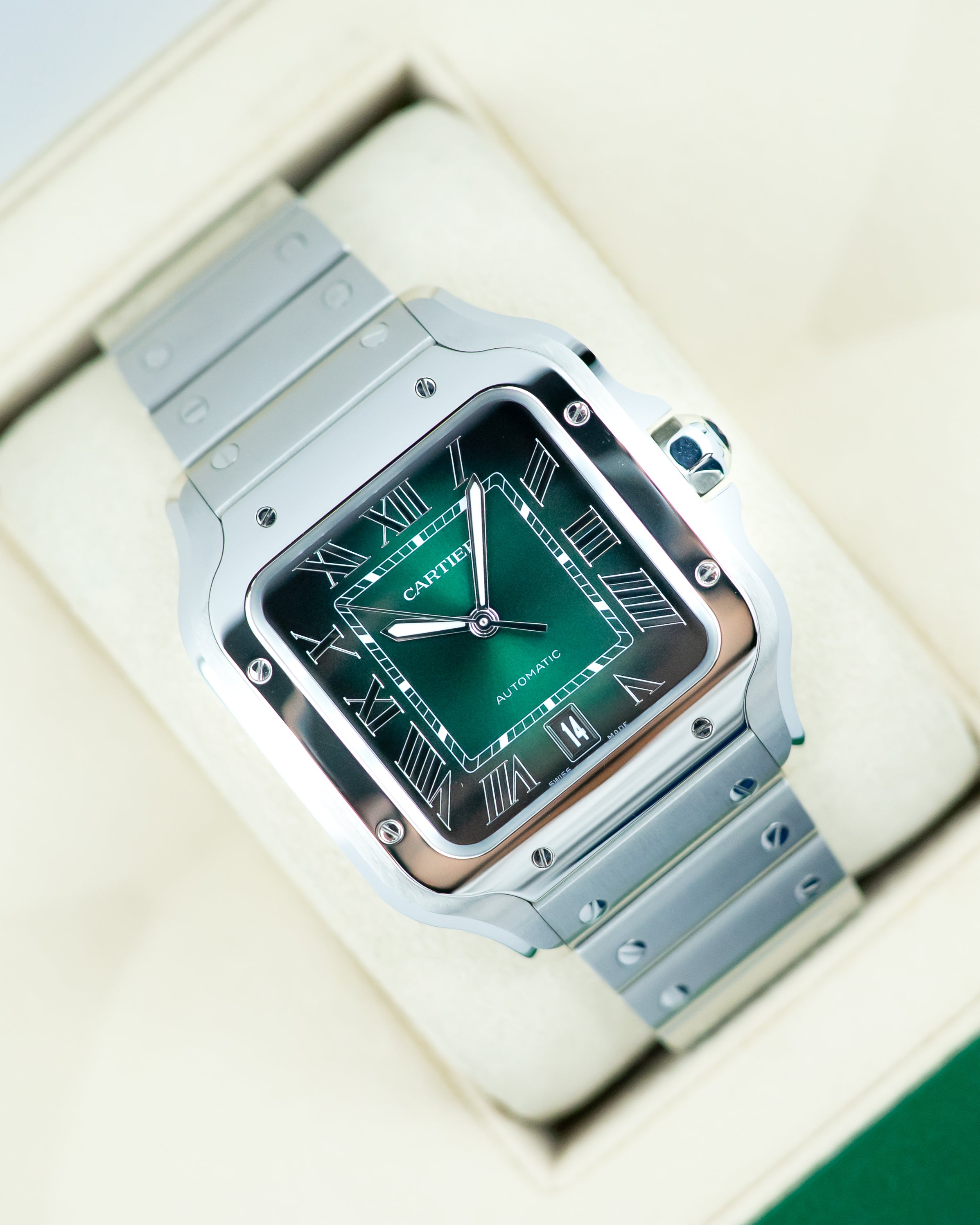 Cartier Santos Large Green Dial