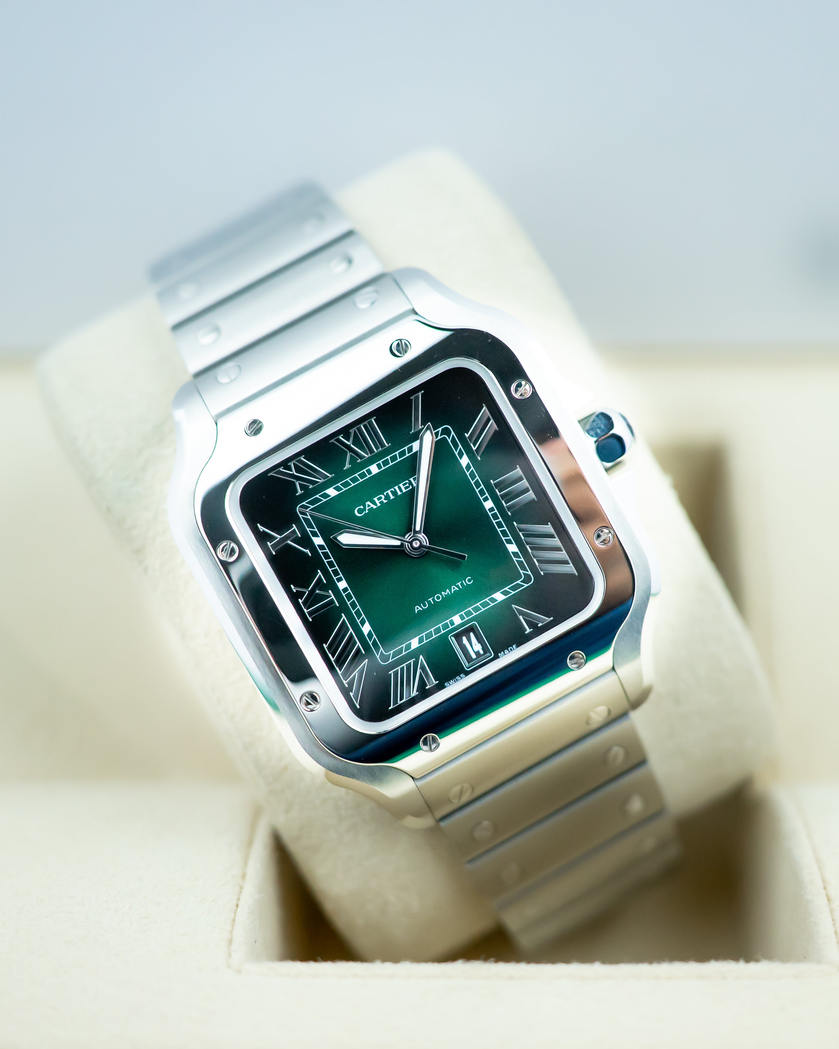 Cartier Santos Large Green Dial