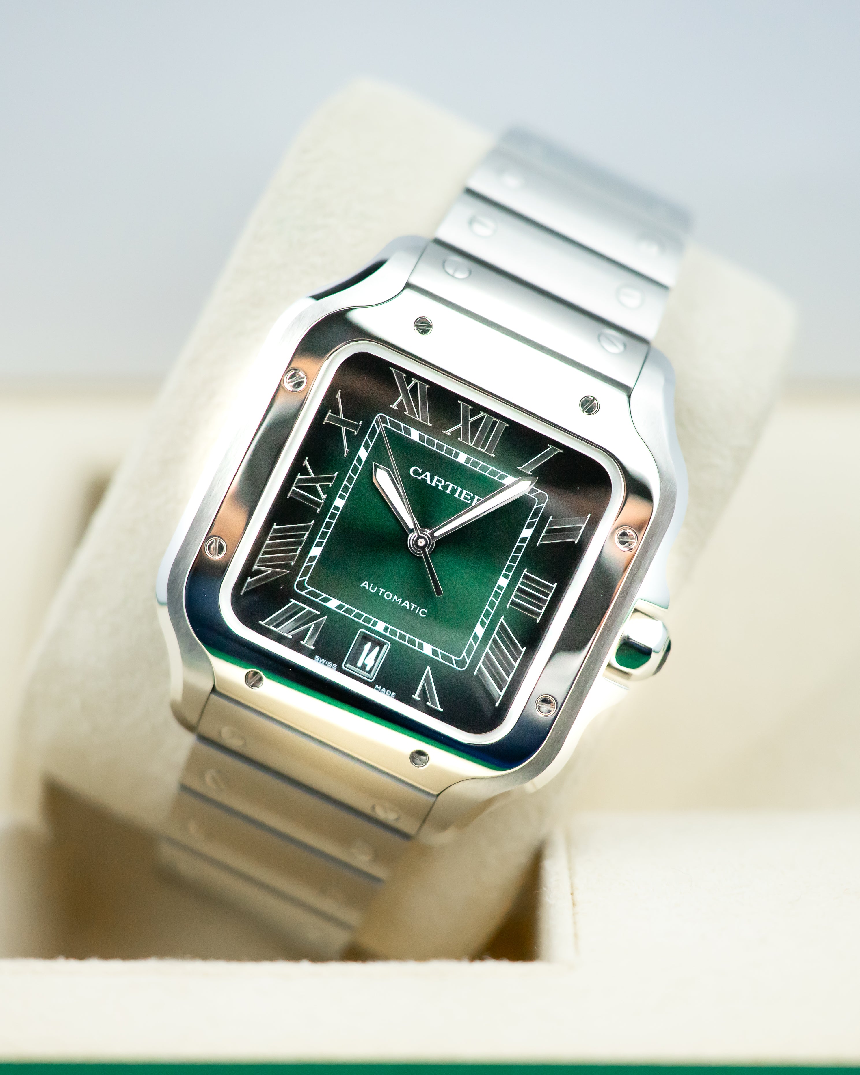 Cartier Santos Large Green Dial