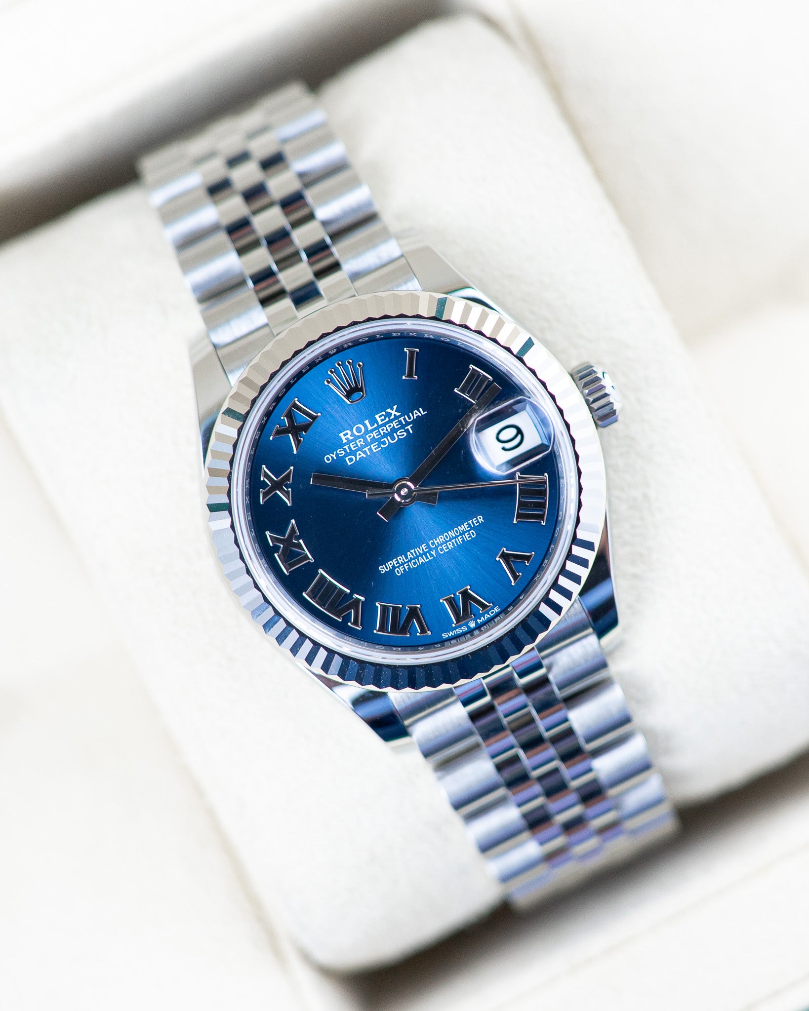 Rolex Ladies Datejust 31 Blue Roman Dial