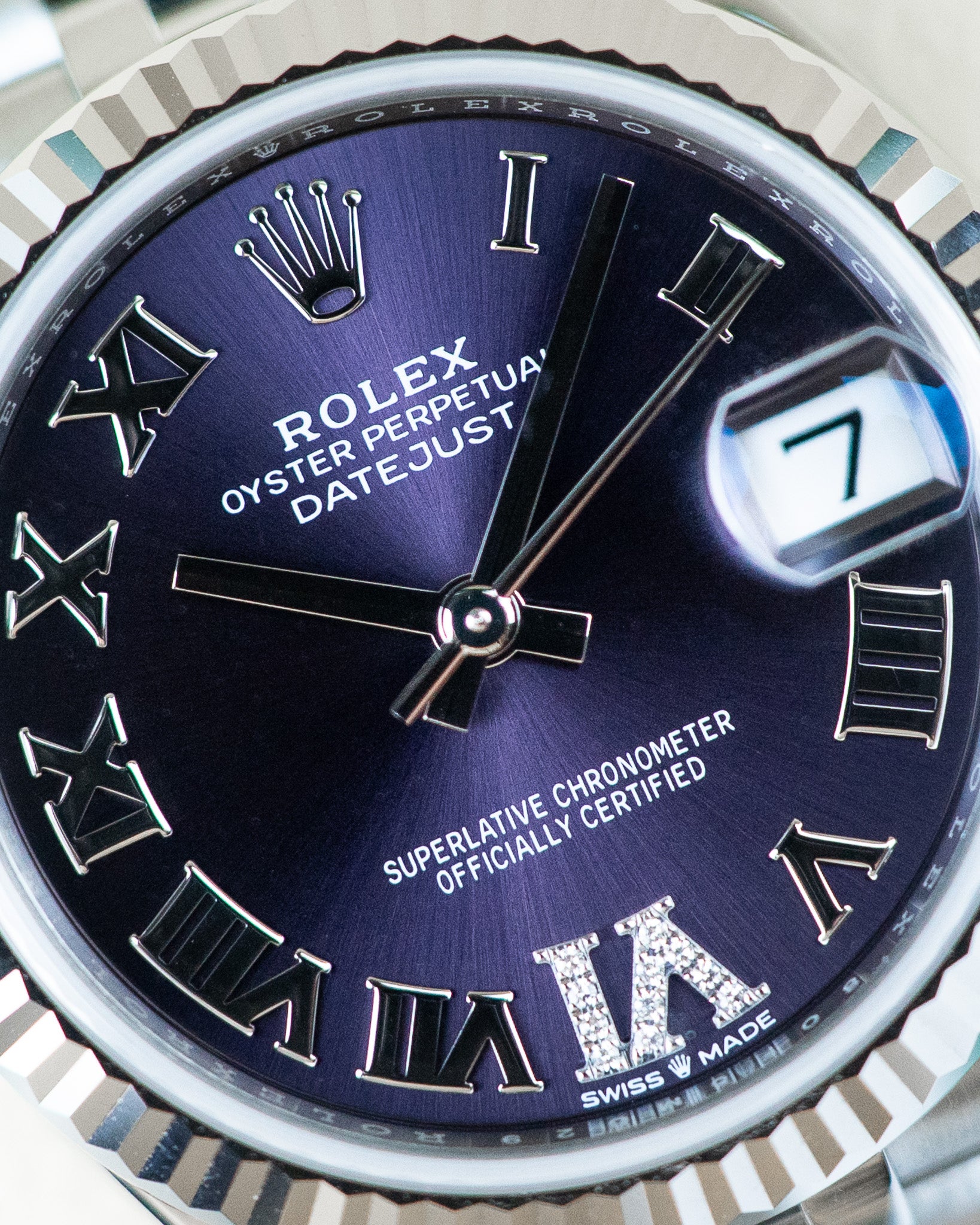 Rolex Datejust 31mm Purple Dial VI Diamonds
