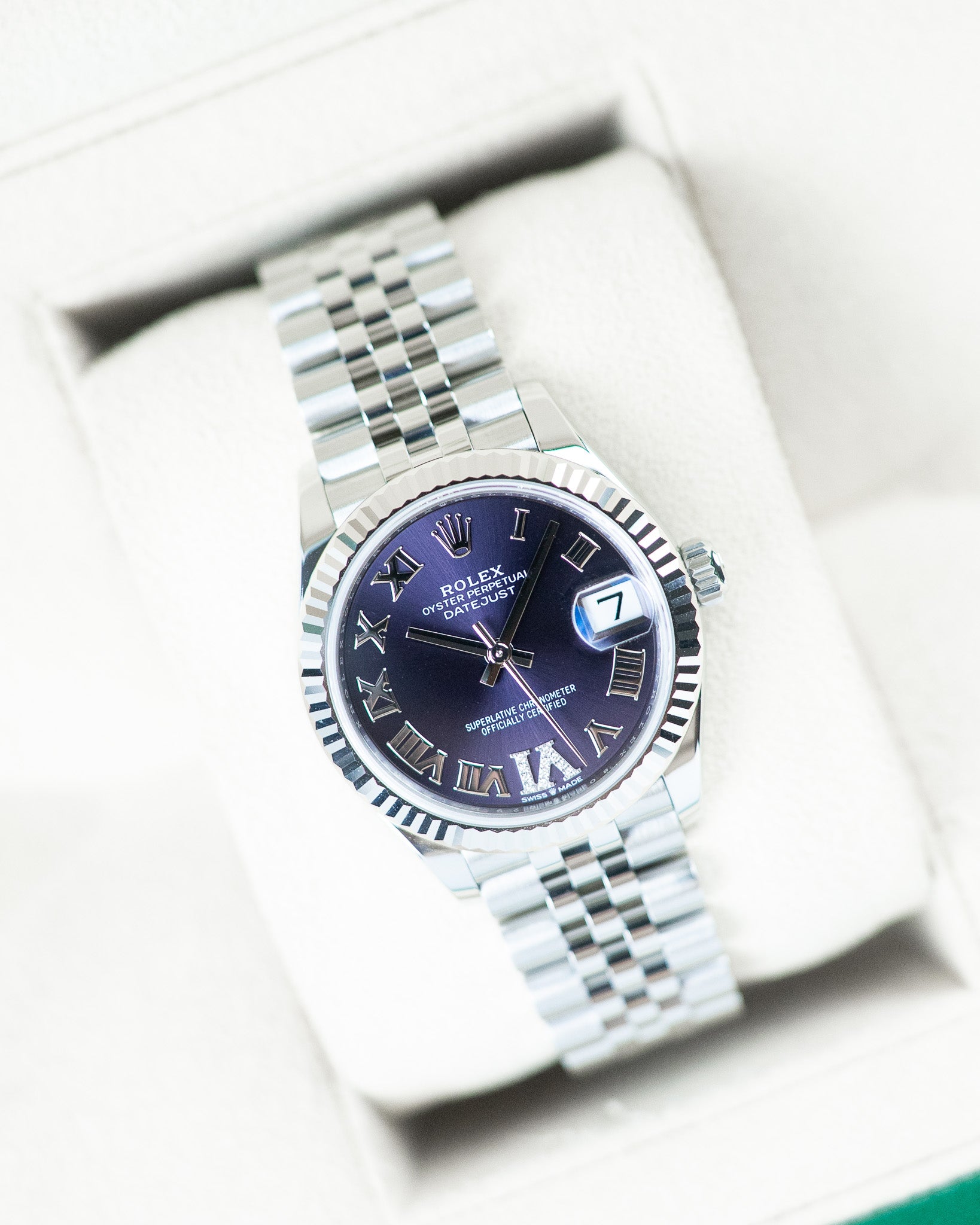 Rolex Datejust 31mm Purple Dial VI Diamonds