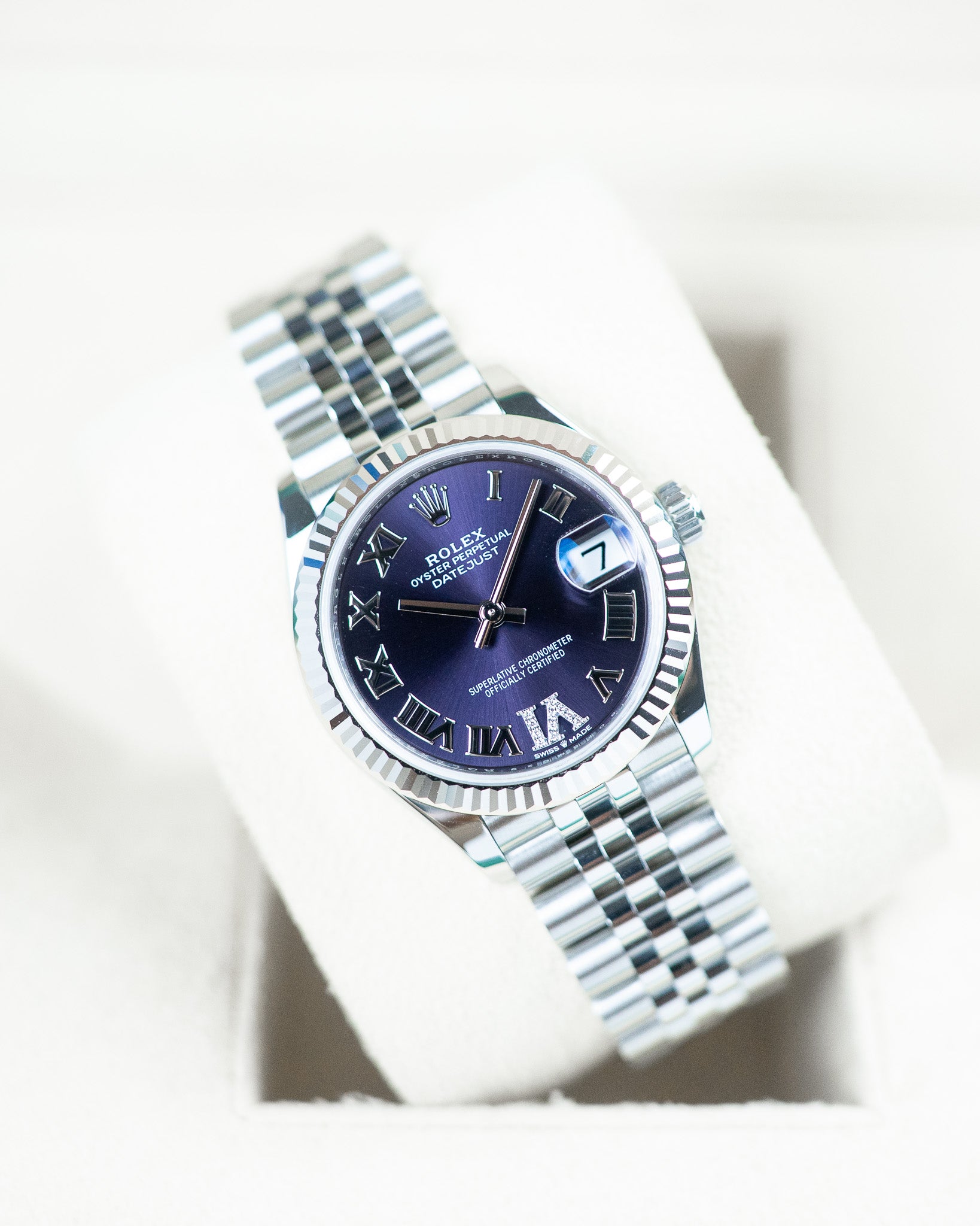 Rolex Datejust 31mm Purple Dial VI Diamonds