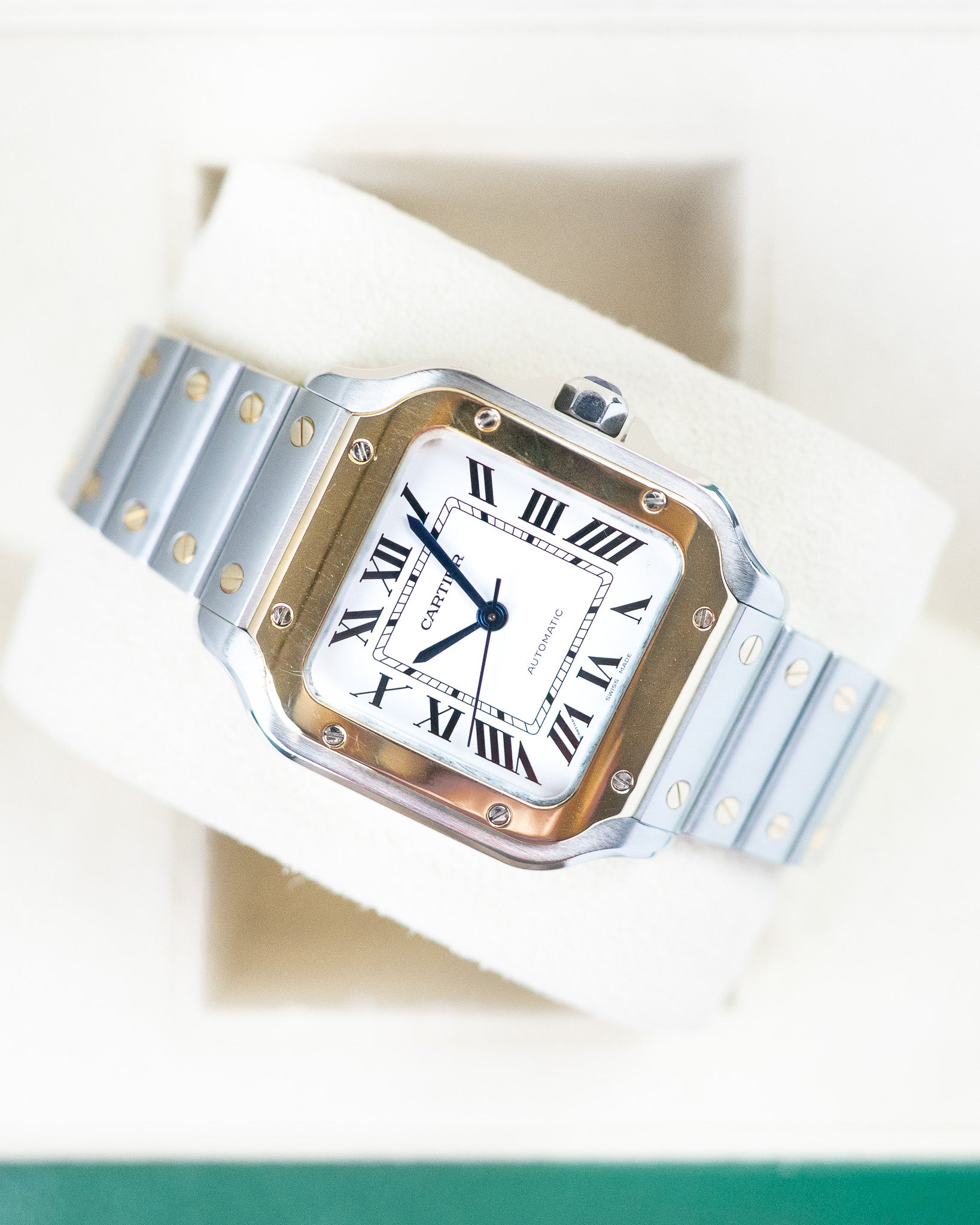 Cartier Santos Medium Two-Tone Yellow Gold