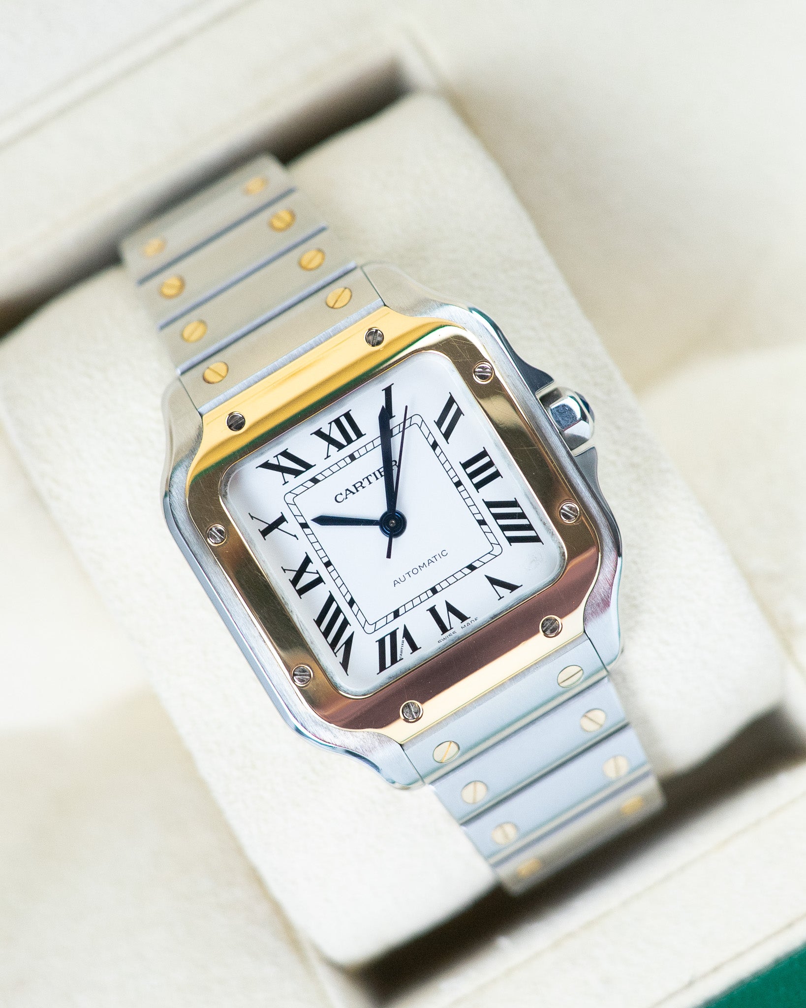Cartier Santos Medium Two-Tone Yellow Gold
