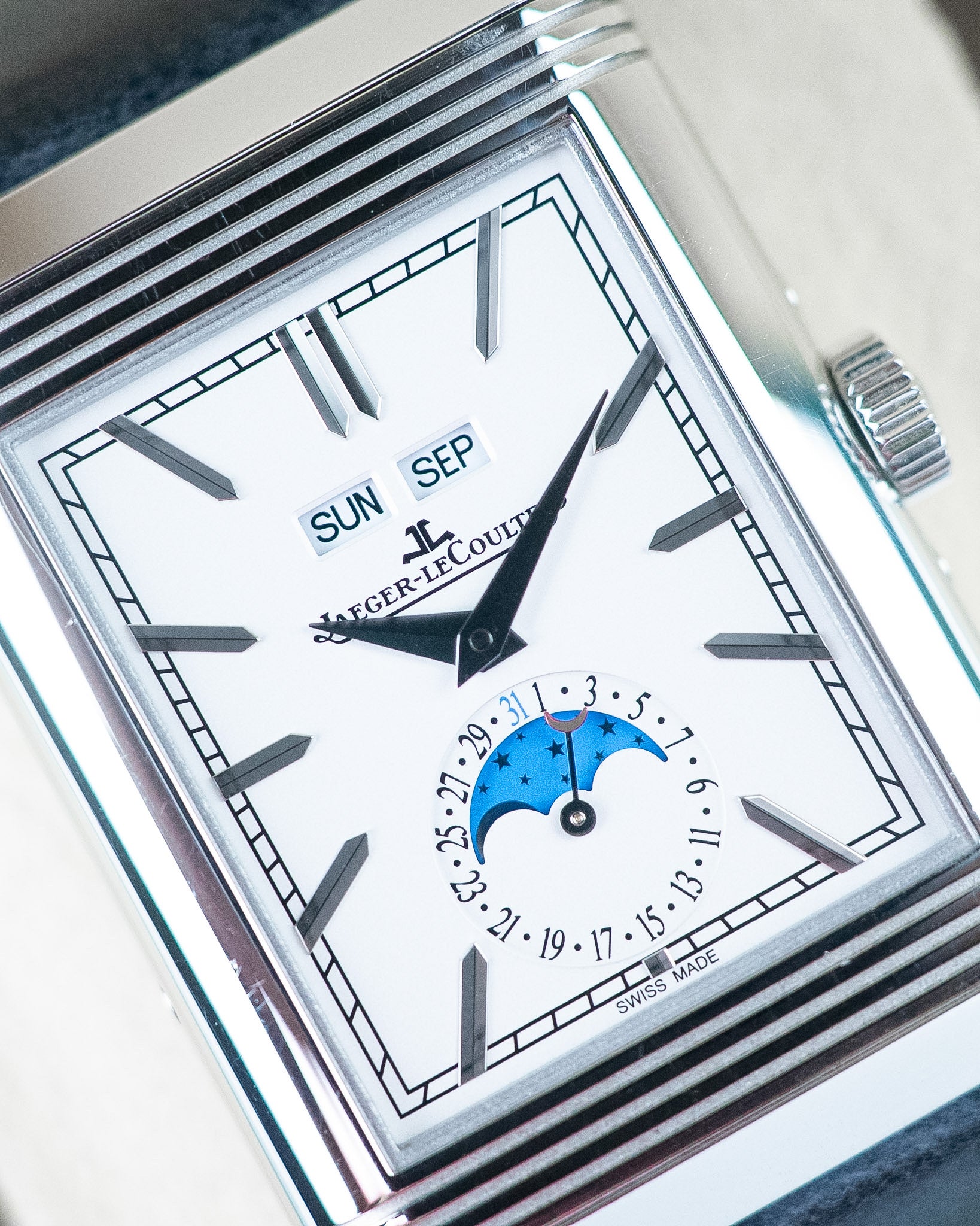 Jaegar-LeCoultre Reverseo Tribute Duo-face Annual Calendar Moonphase