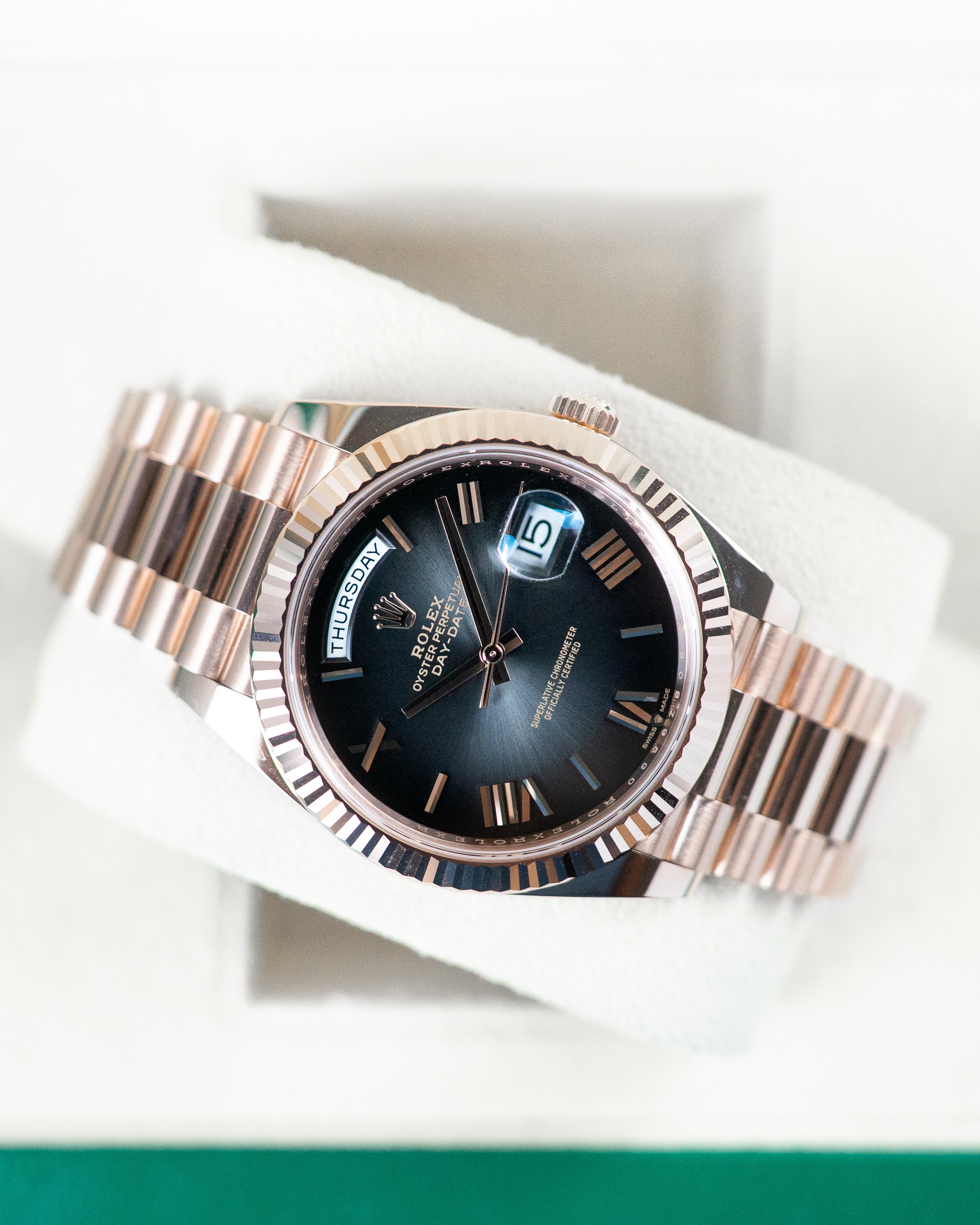 Rolex Day-Date 40 Rose Gold Slate Ombre Dial