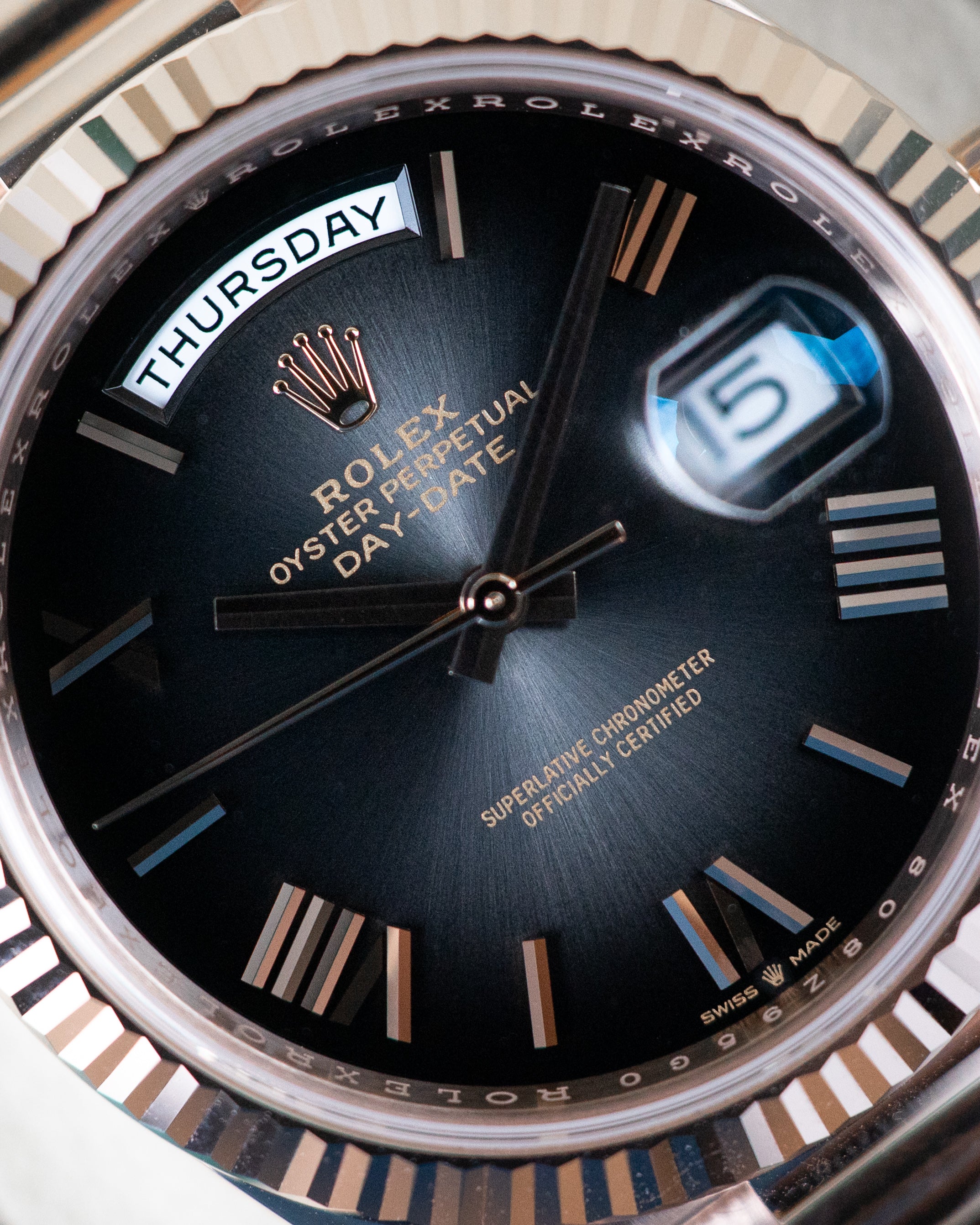 Rolex Day-Date 40 Rose Gold Slate Ombre Dial