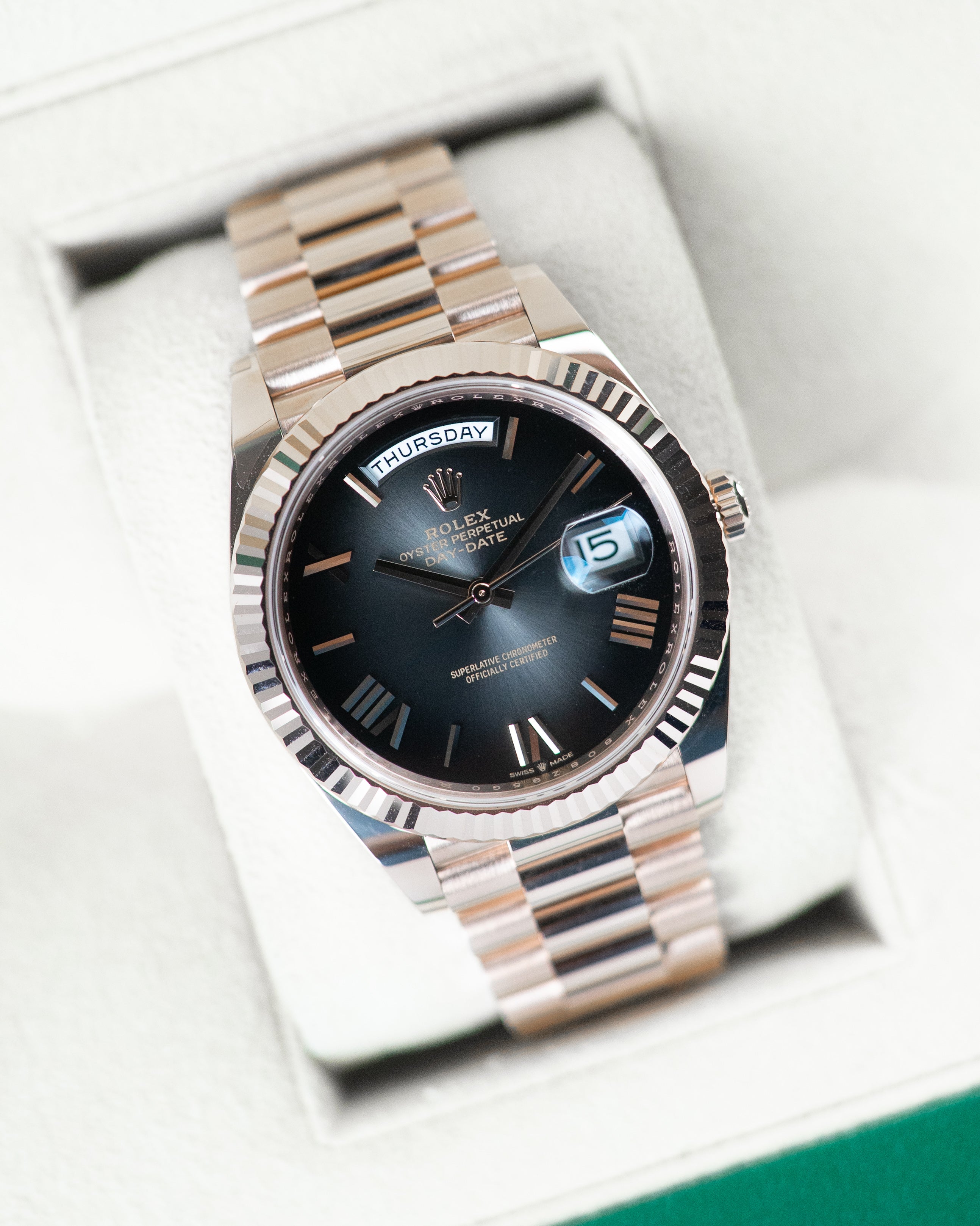 Rolex Day-Date 40 Rose Gold Slate Ombre Dial