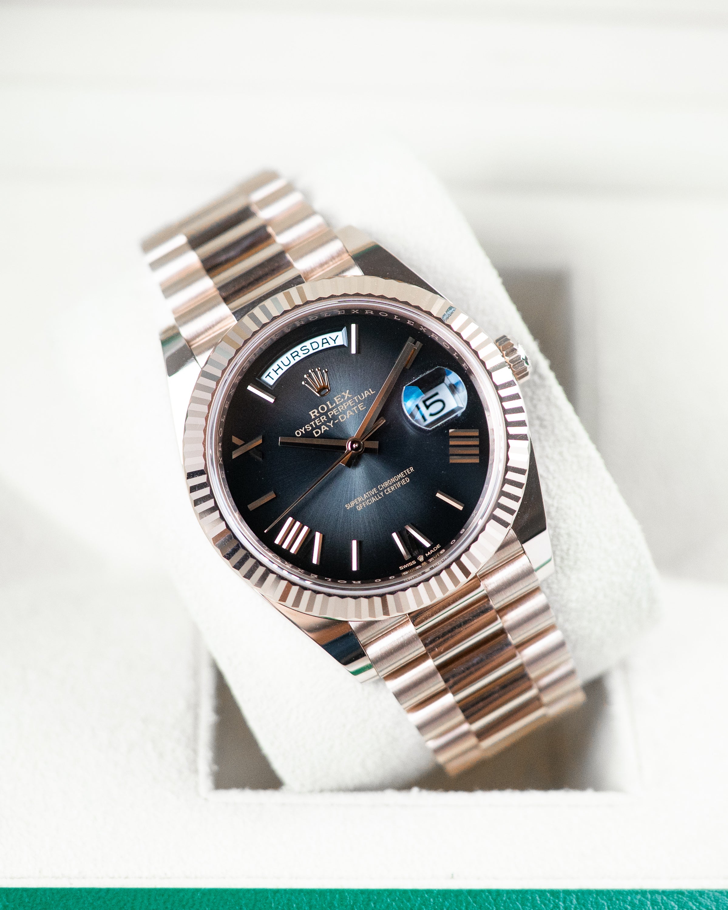 Rolex Day-Date 40 Rose Gold Slate Ombre Dial