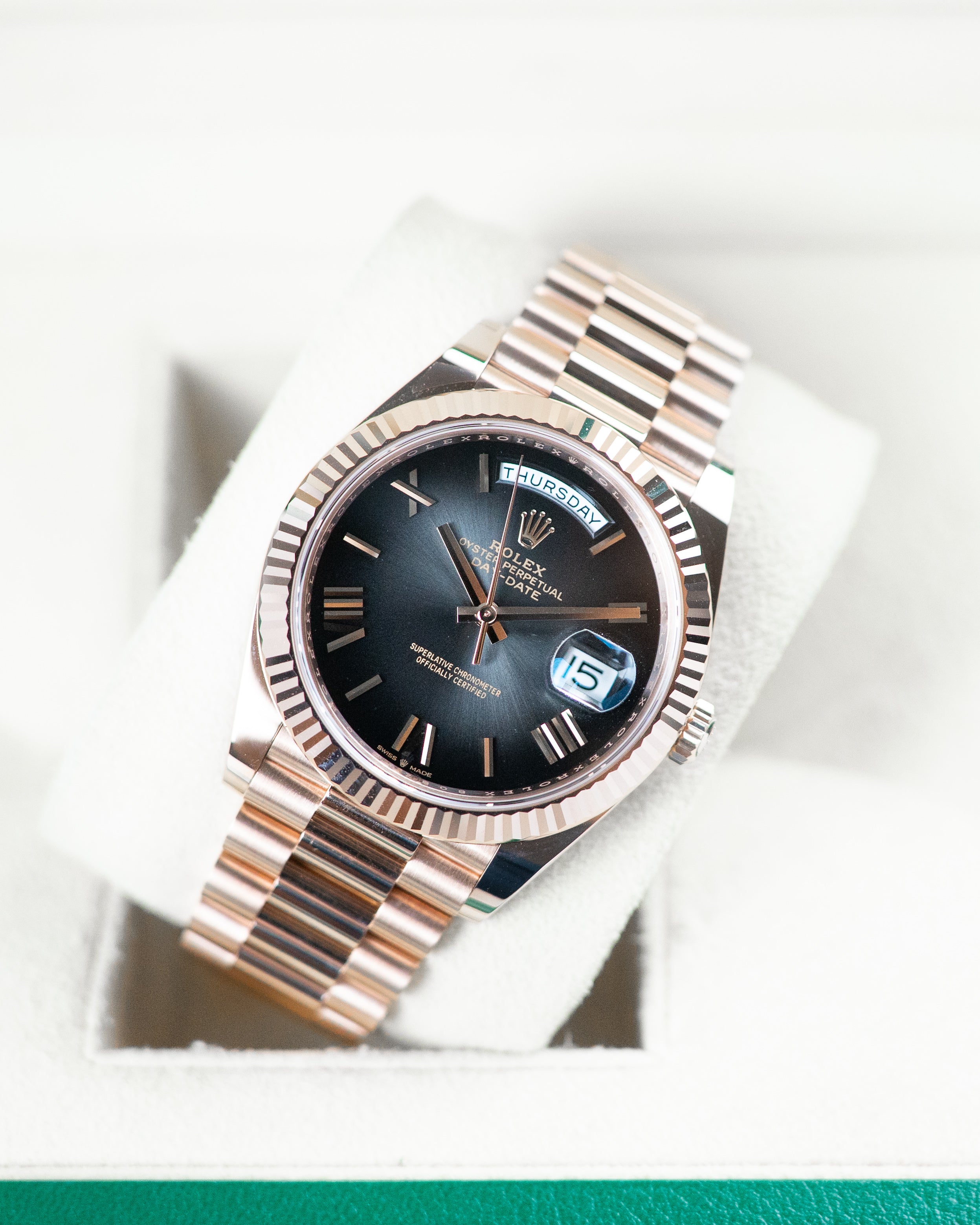 Rolex Day-Date 40 Rose Gold Slate Ombre Dial