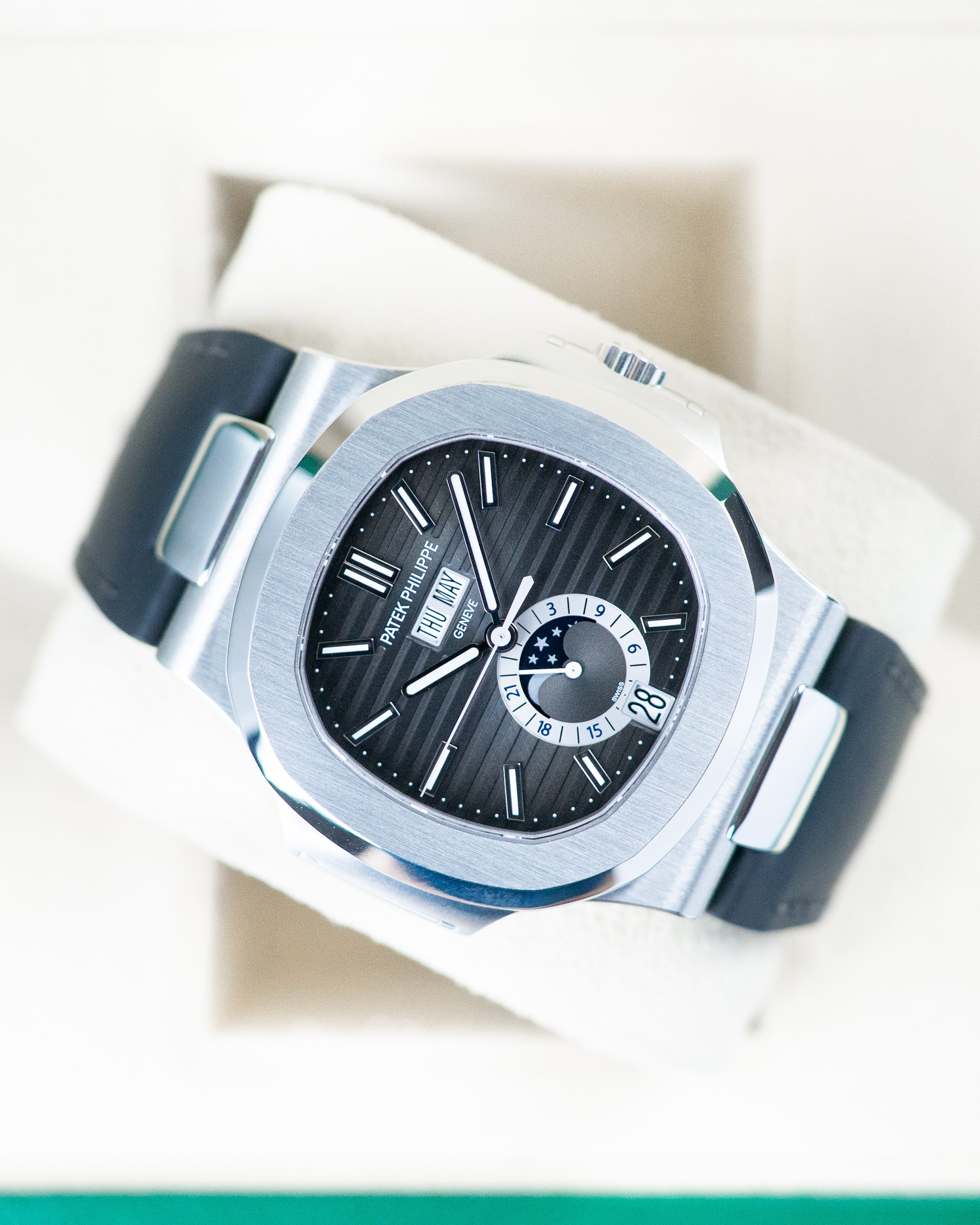 Patek Philippe Nautilus Annual Calender Moon Phase Ref 5726A