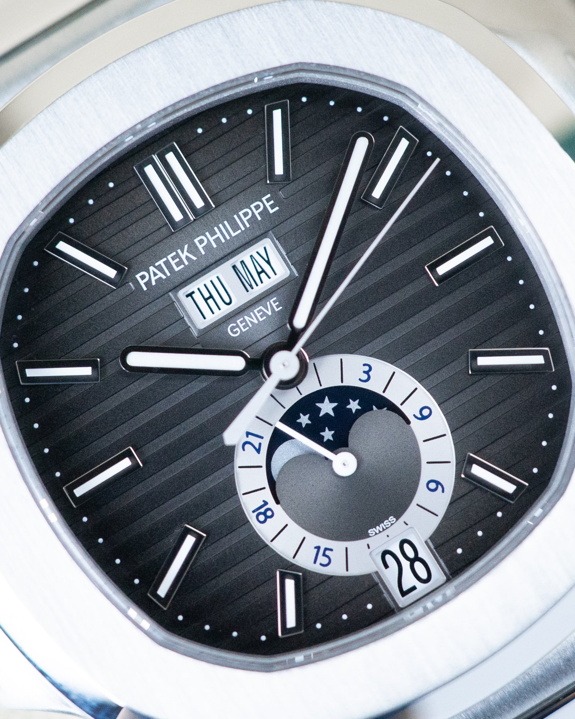 Patek Philippe Nautilus Annual Calender Moon Phase Ref 5726A