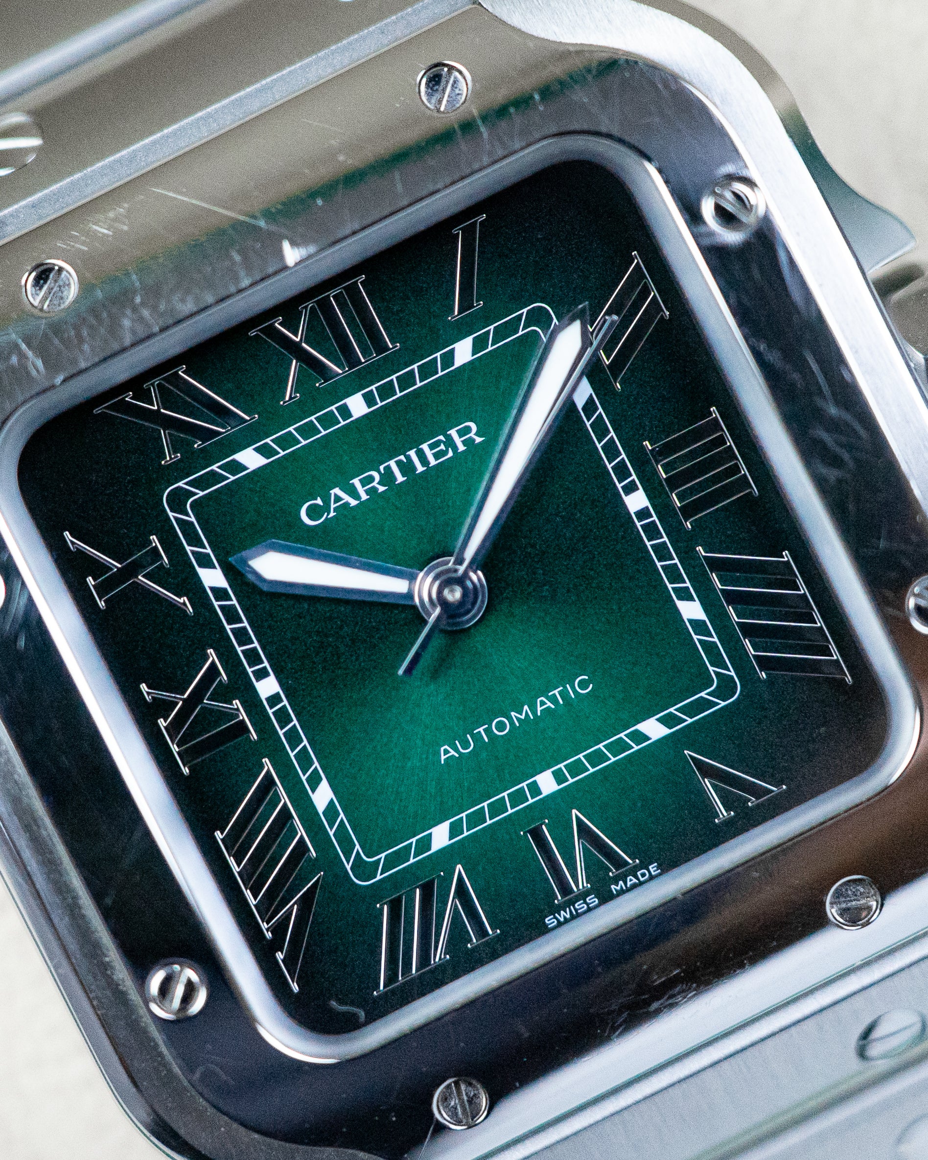 Cartier Santos Medium Green Dial