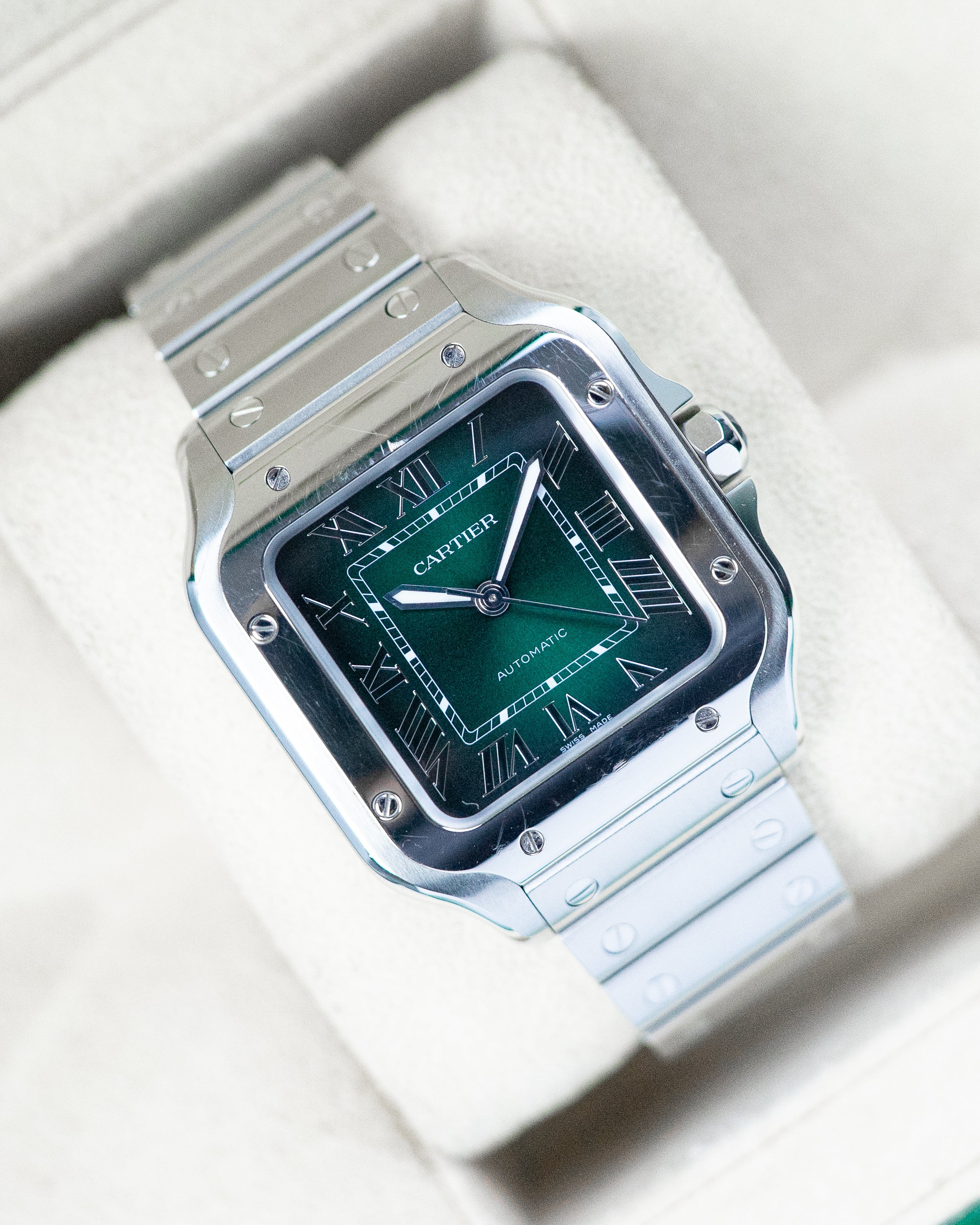 Cartier Santos Medium Green Dial
