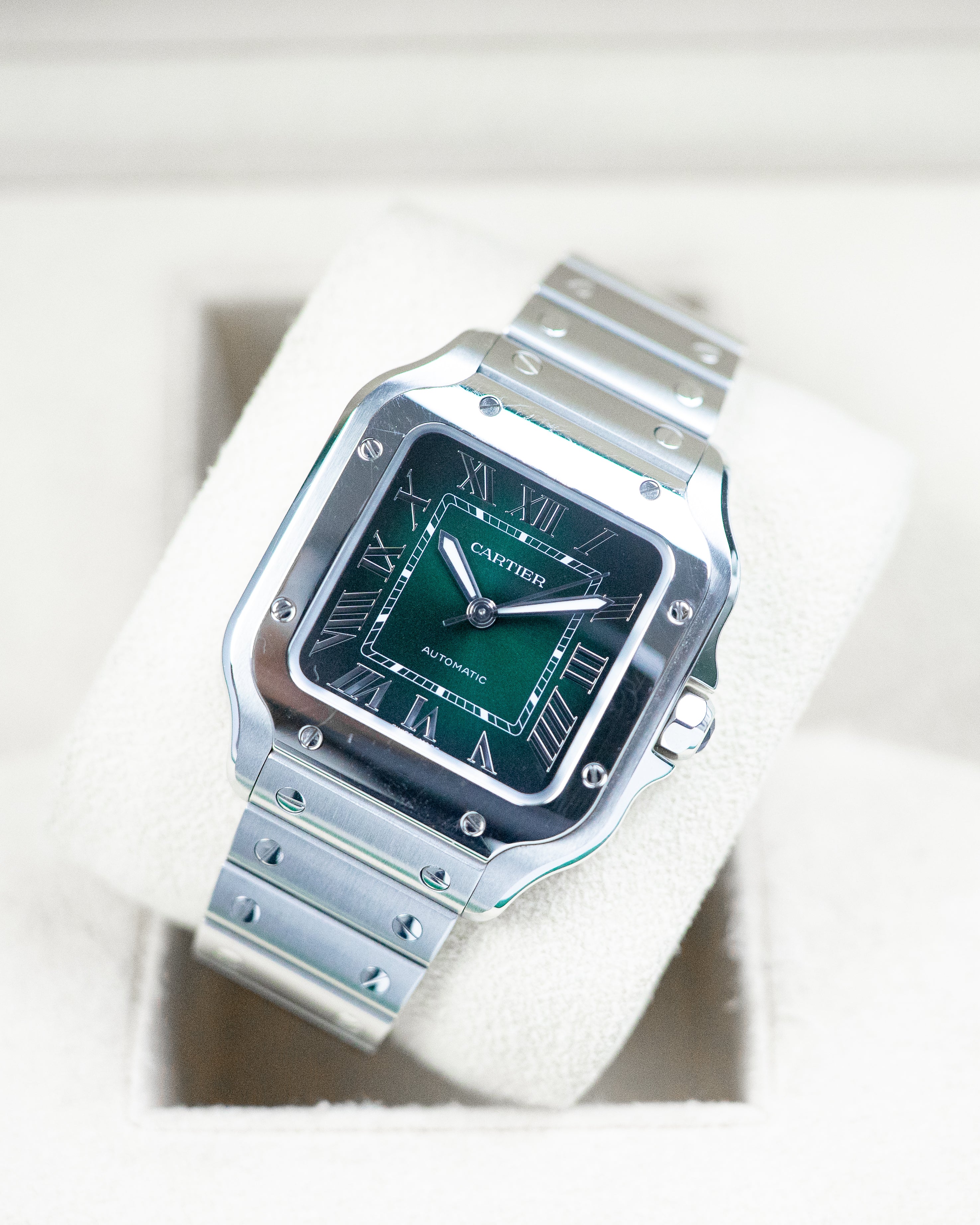 Cartier Santos Medium Green Dial