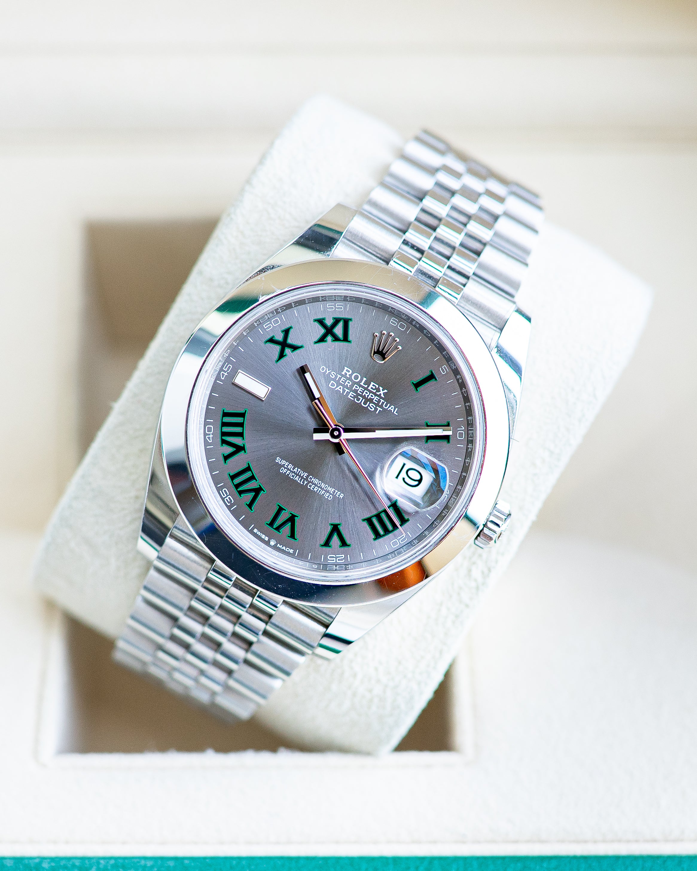 Rolex Datejust 41 Wimbledon Dial Smooth Bezel Ref. 126300