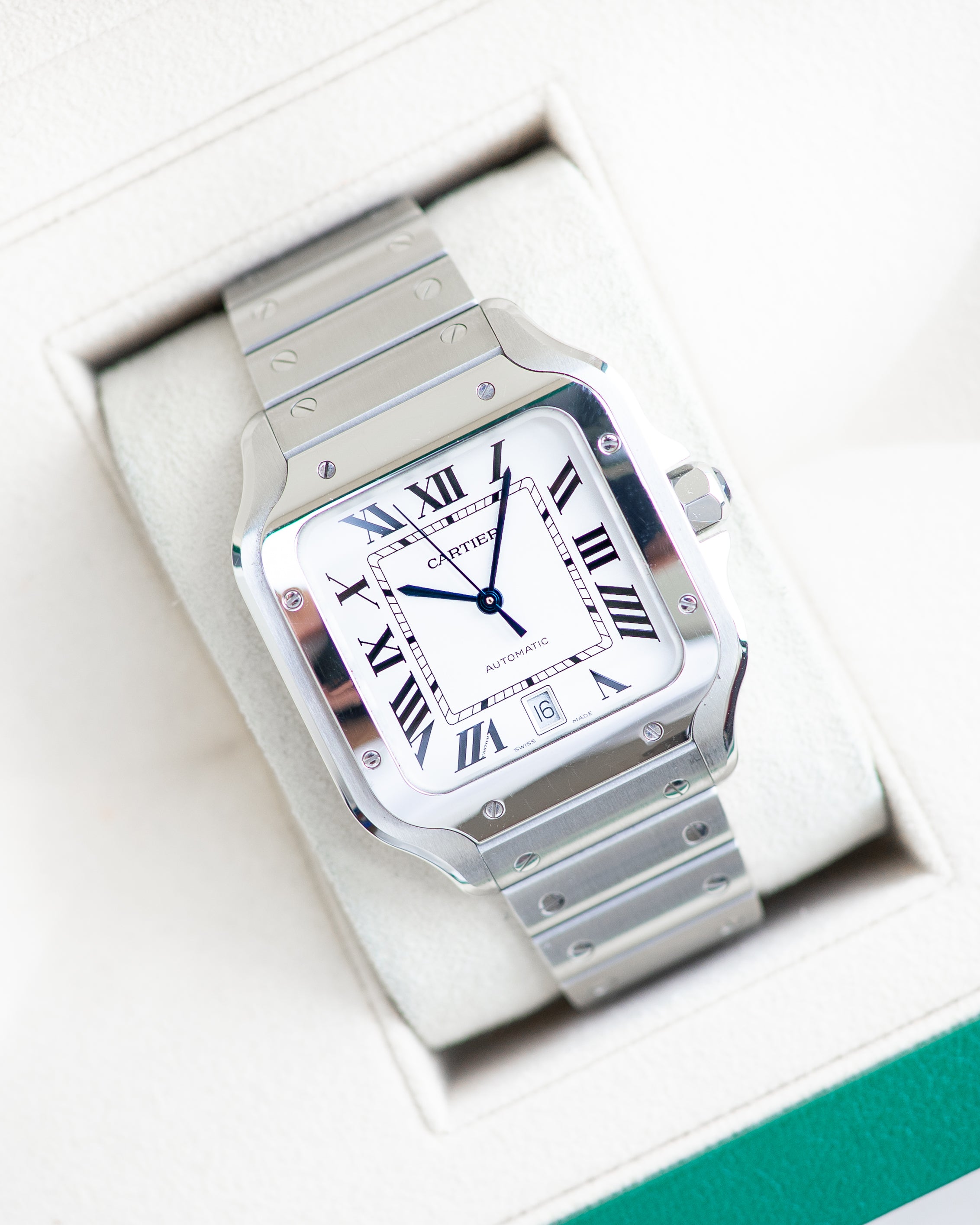 Cartier Santos Large White Dial