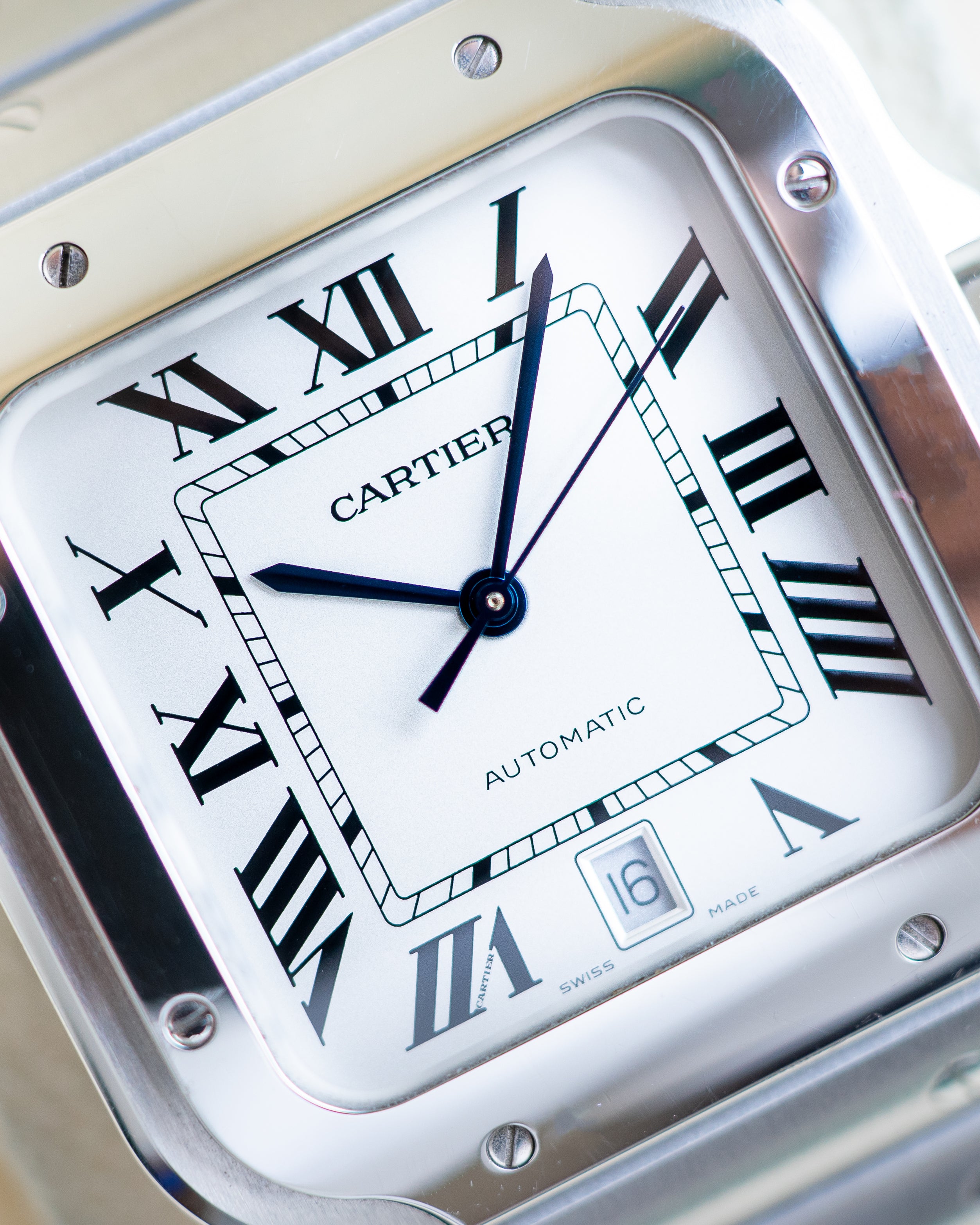Cartier Santos Large White Dial
