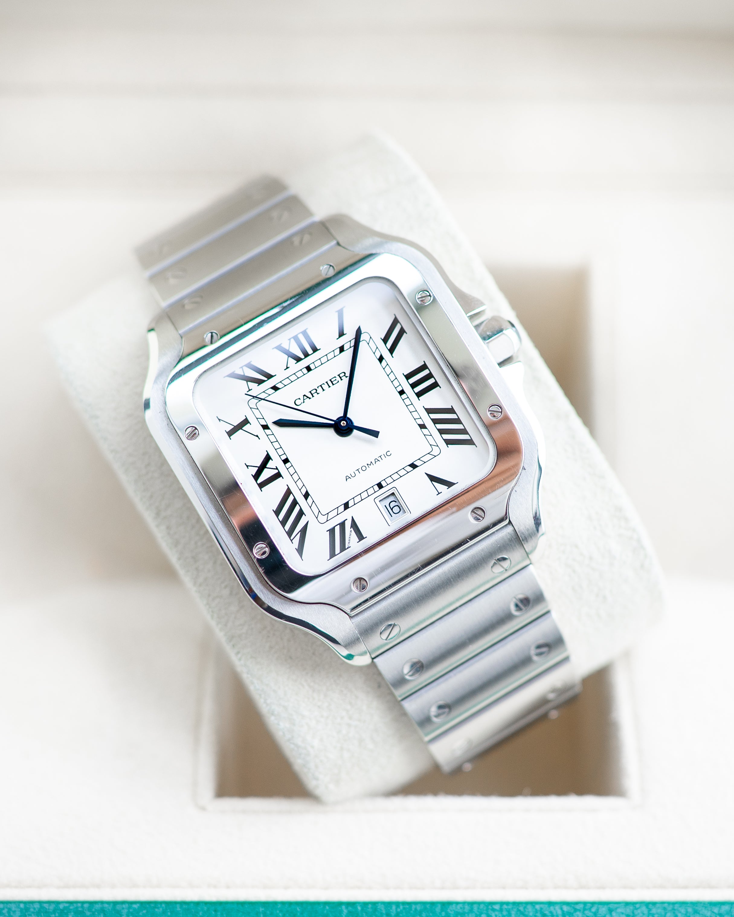 Cartier Santos Large White Dial