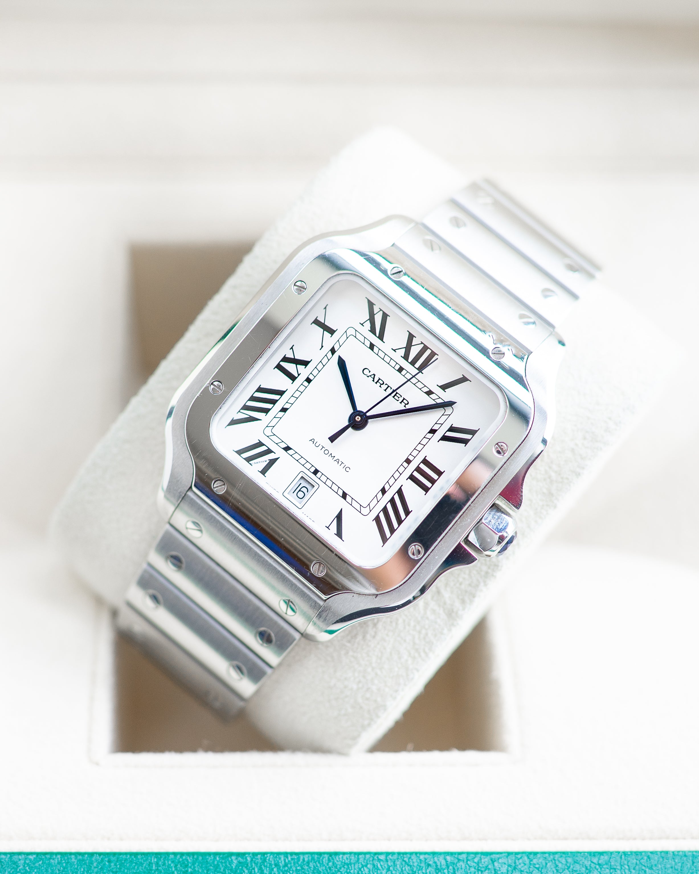 Cartier Santos Large White Dial