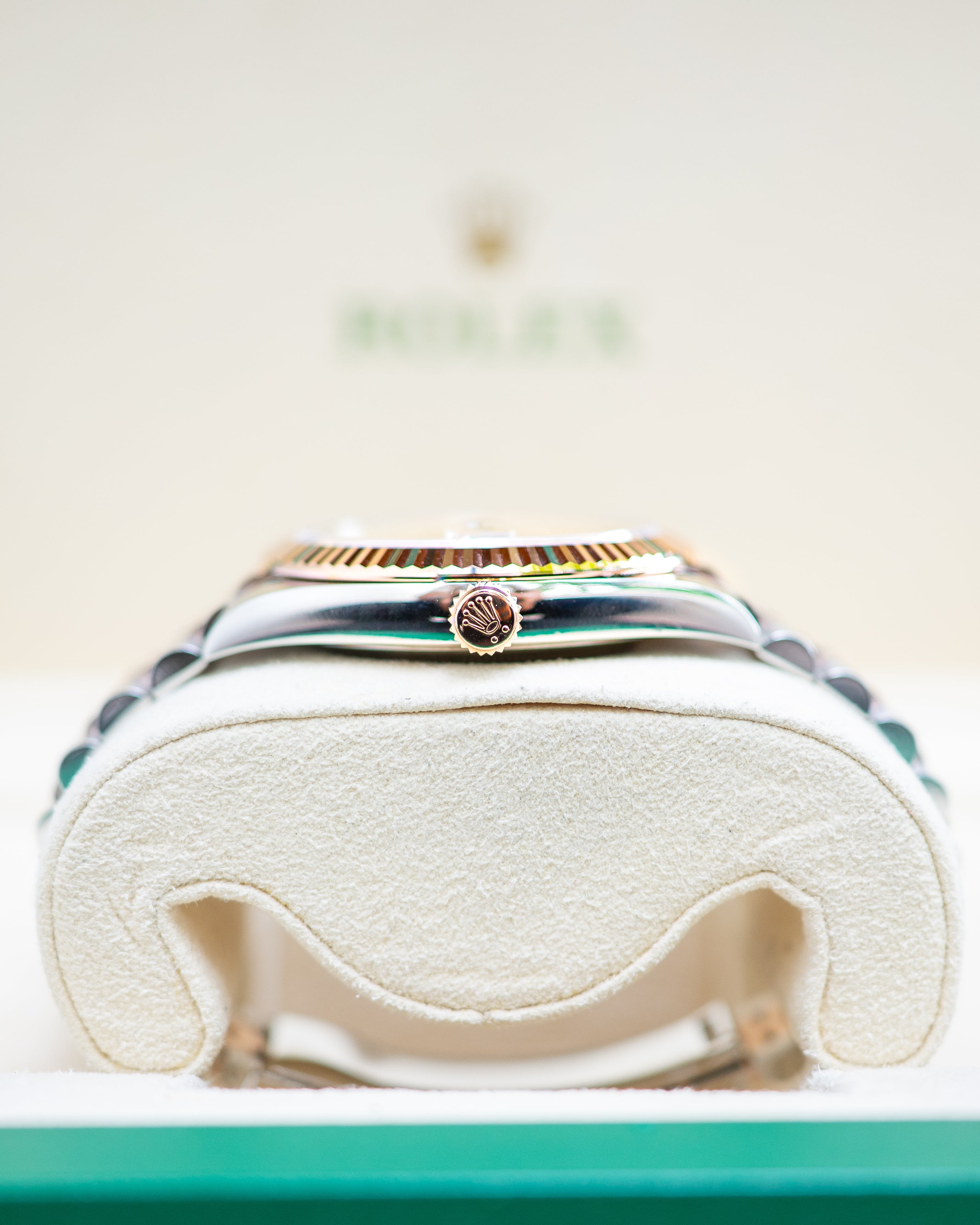 Rolex DateJust Two-Tone Rose Gold Chocolate Diamond Dial