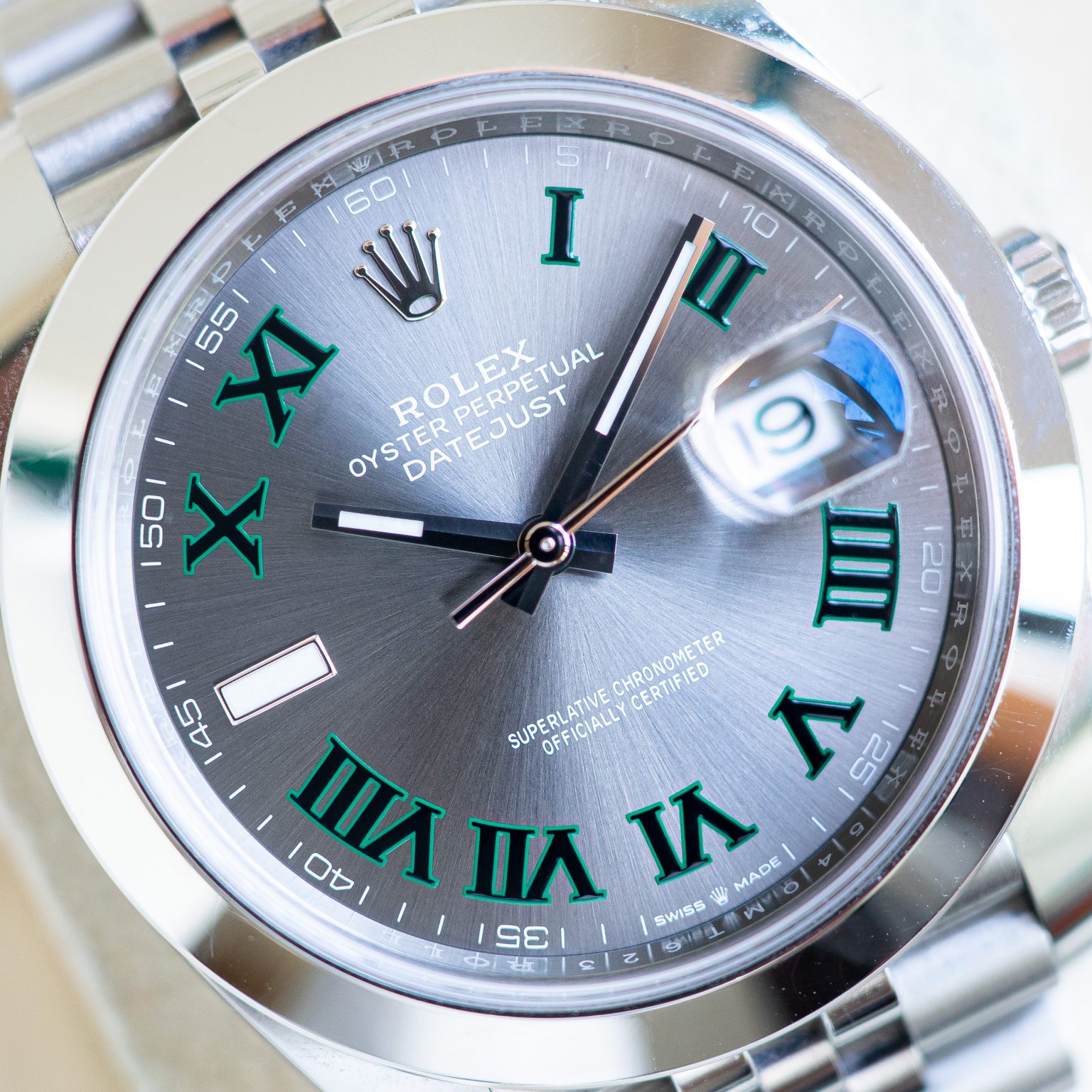 Rolex DateJust 41 ‘Wimbledon’ Dial Ref. 126300 The Watch Boutique